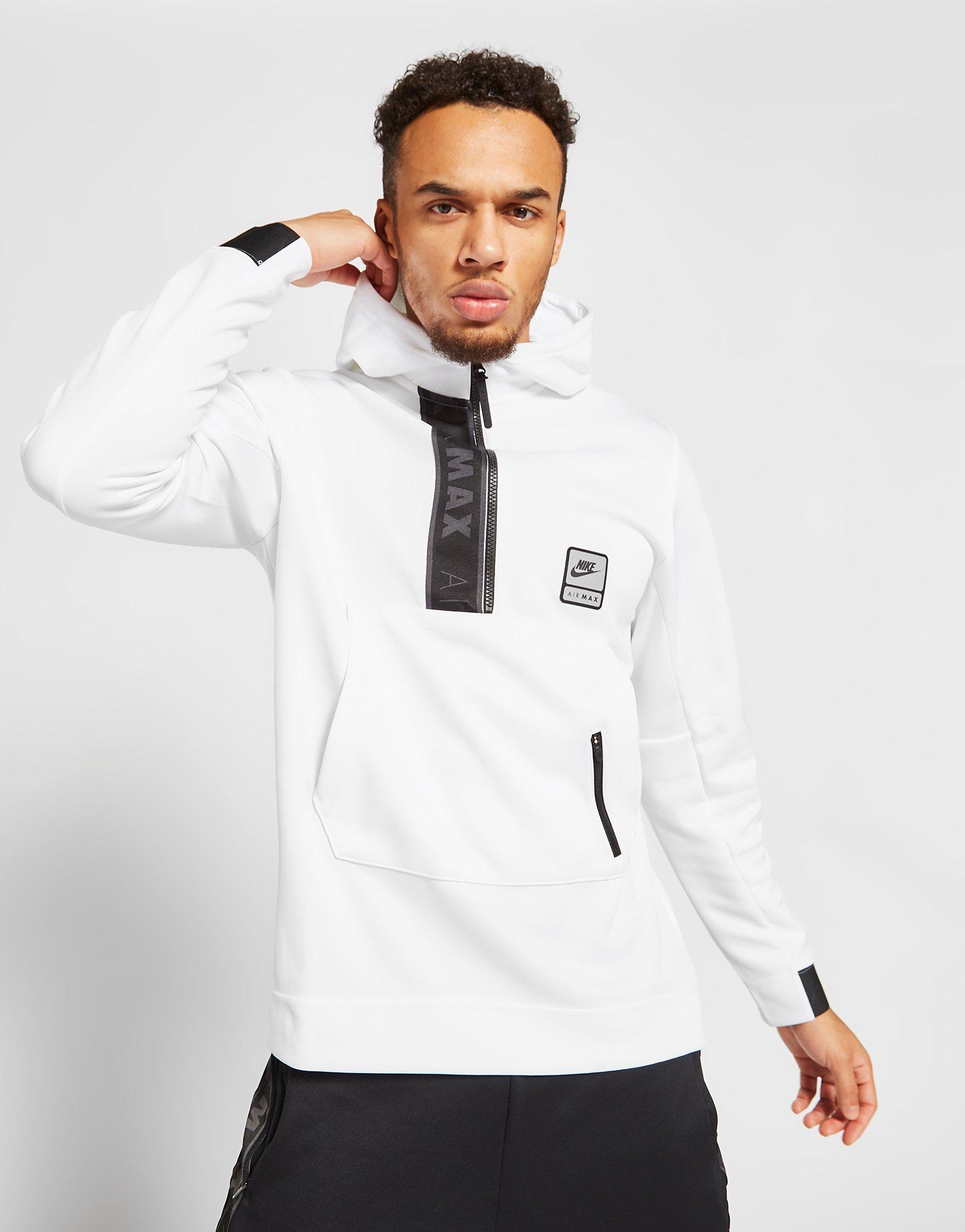 white nike air max hoodie