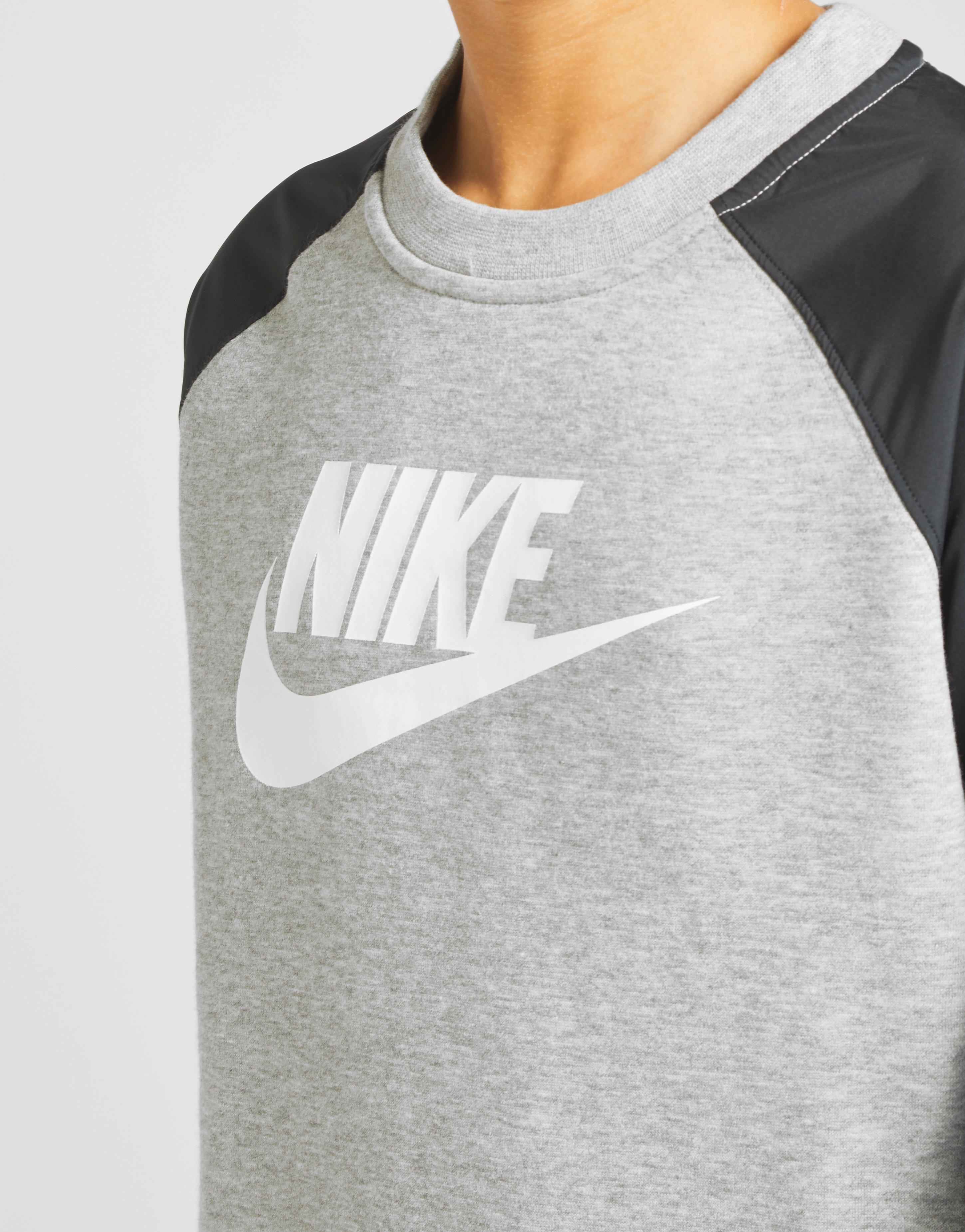 nike grey crew sweatshirt