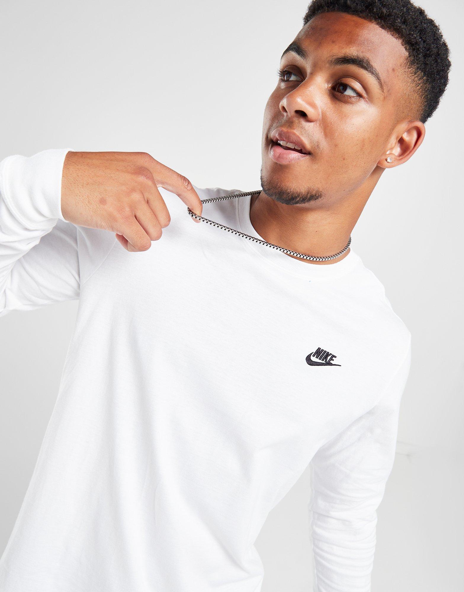 Nike long store sleeve white top