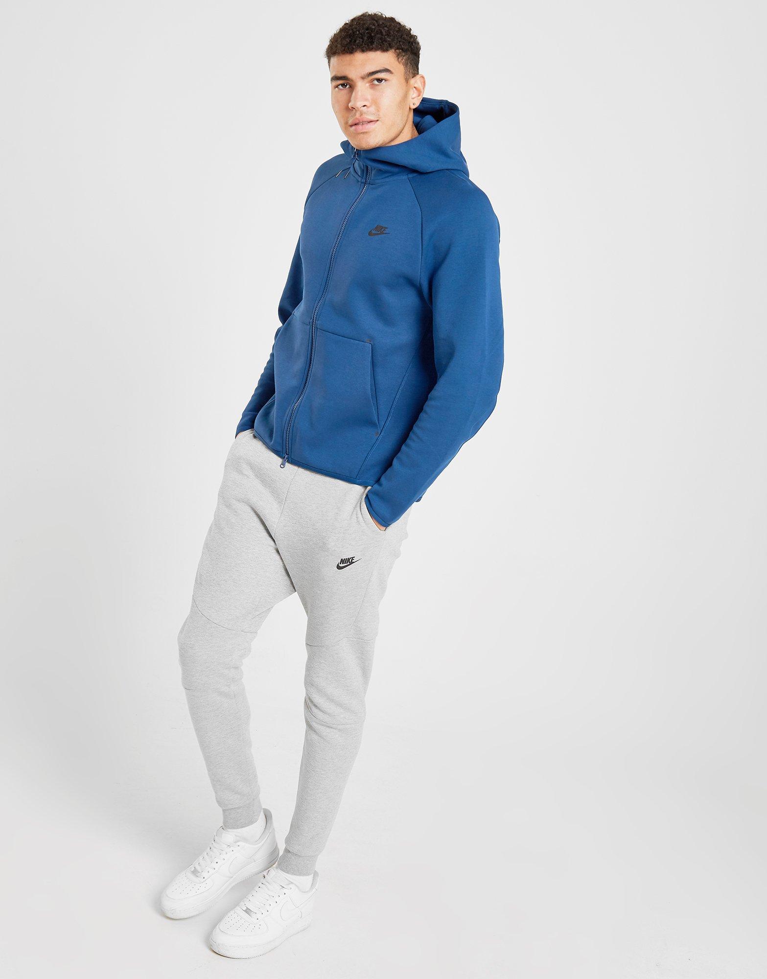 nike tech fleece windrunner hoodie blue