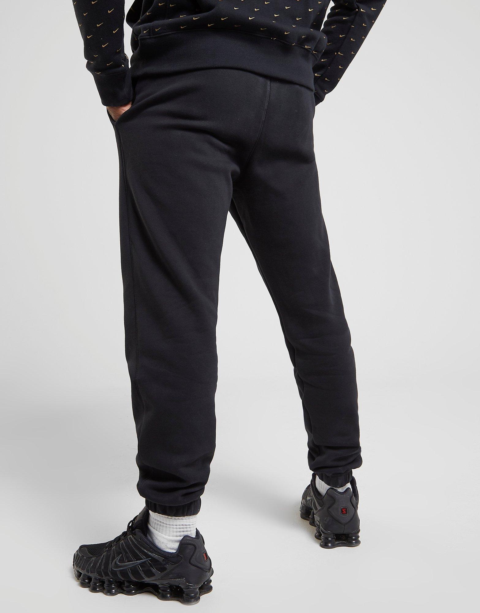 nike foundation cuffed fleece joggers black