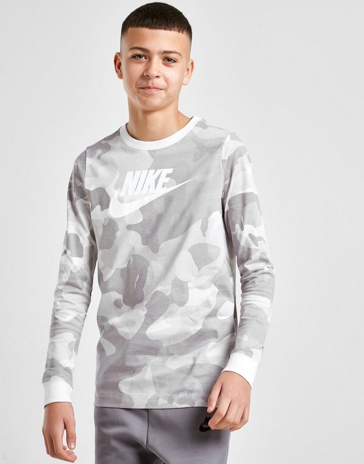 Nike Camo Long Sleeve T-Shirt Junior