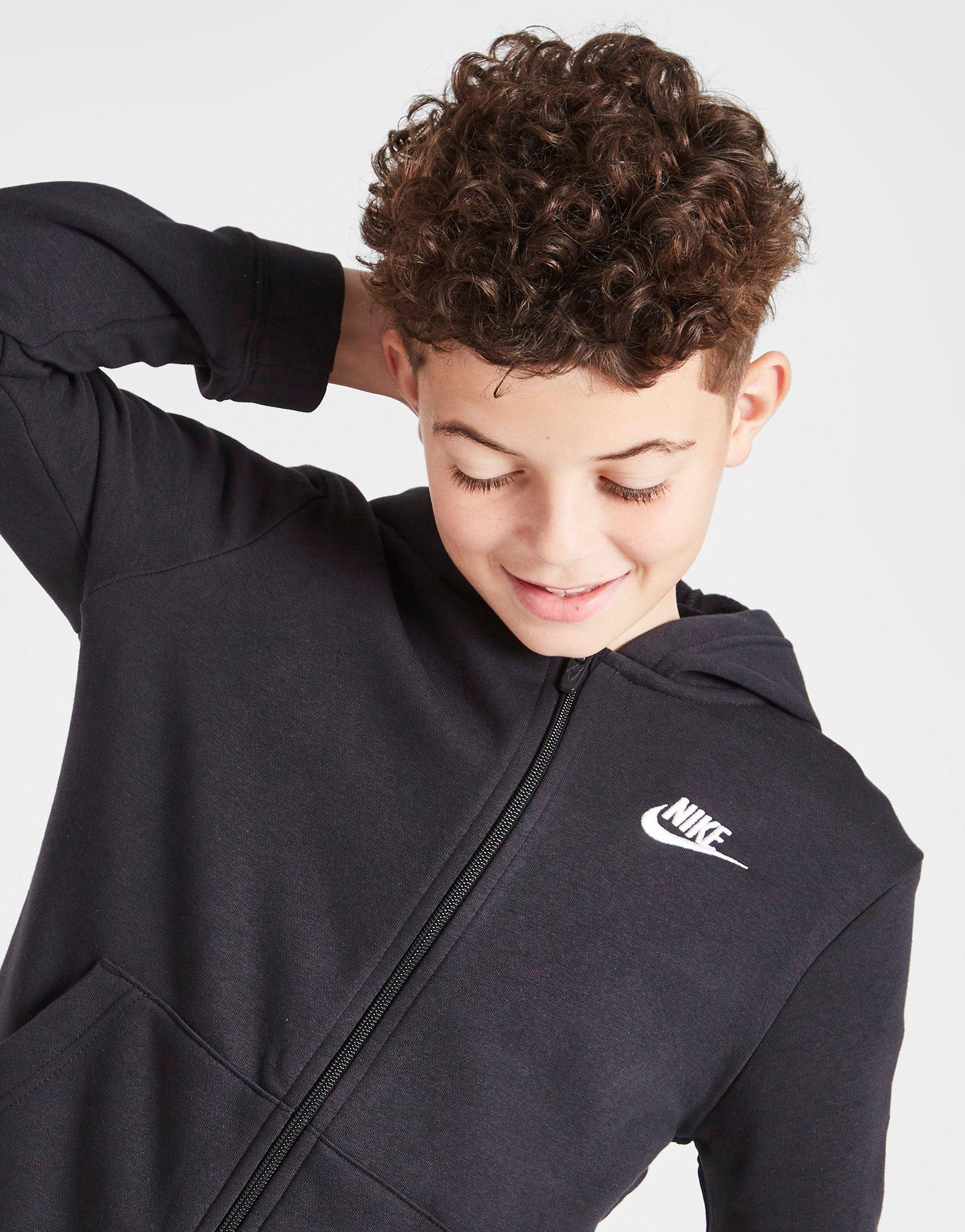 nike fleece tracksuit black