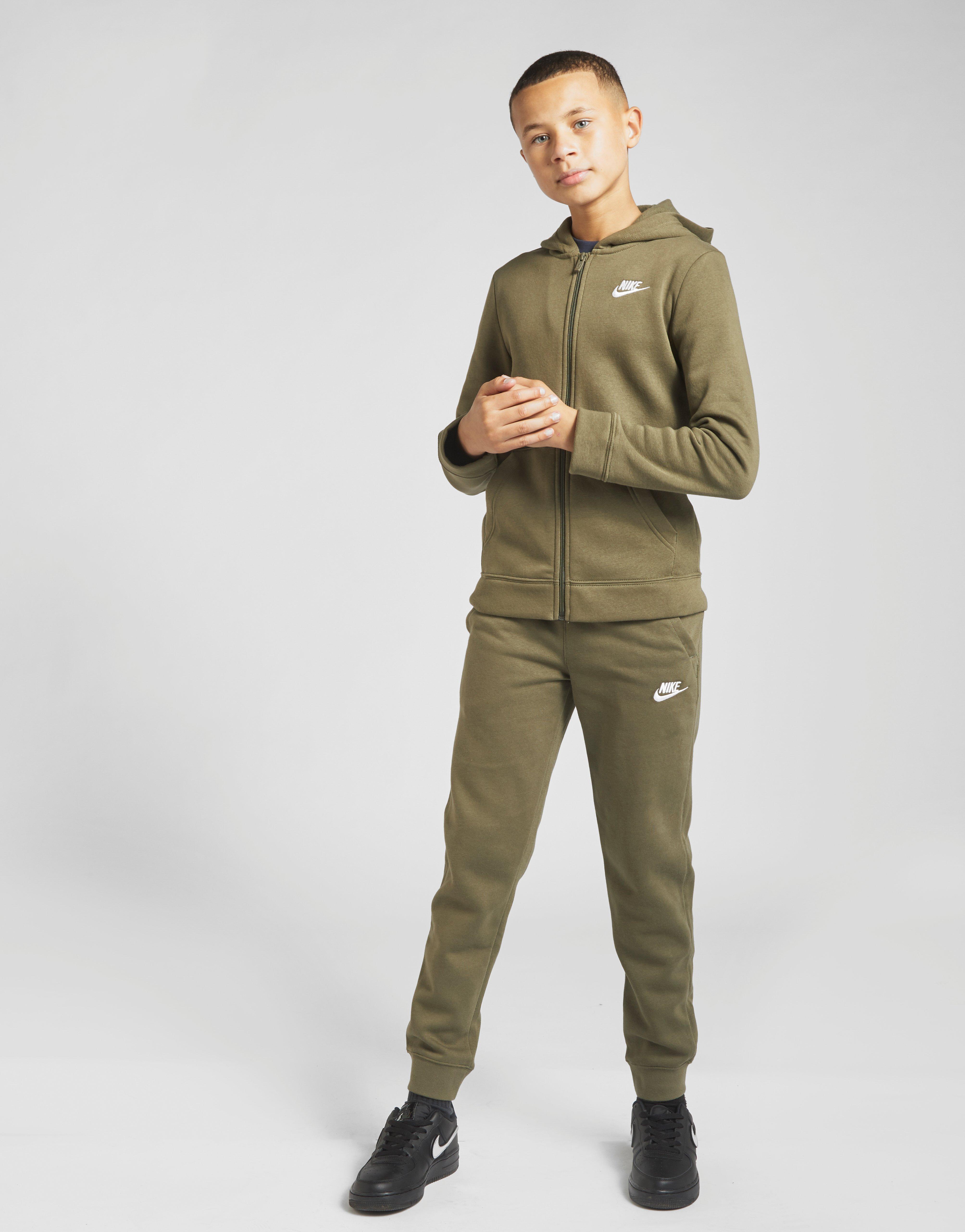 nike fleece tracksuit junior