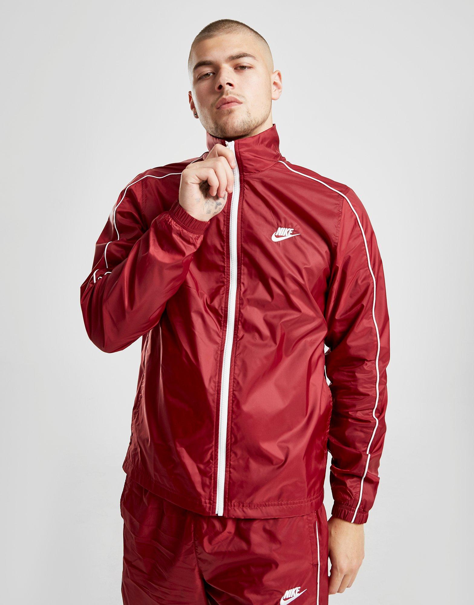 nike woven tracksuit red 