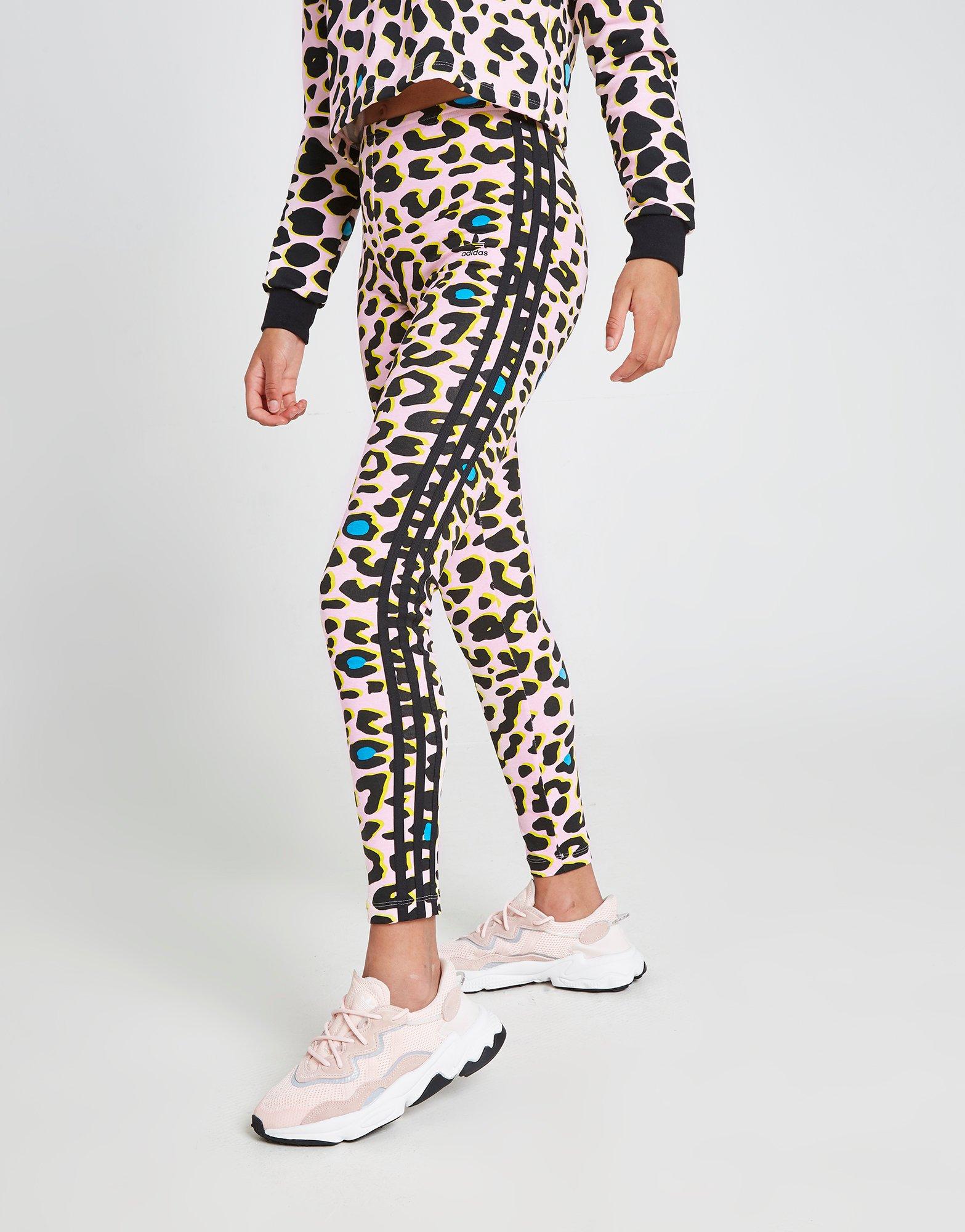 girls adidas leopard print