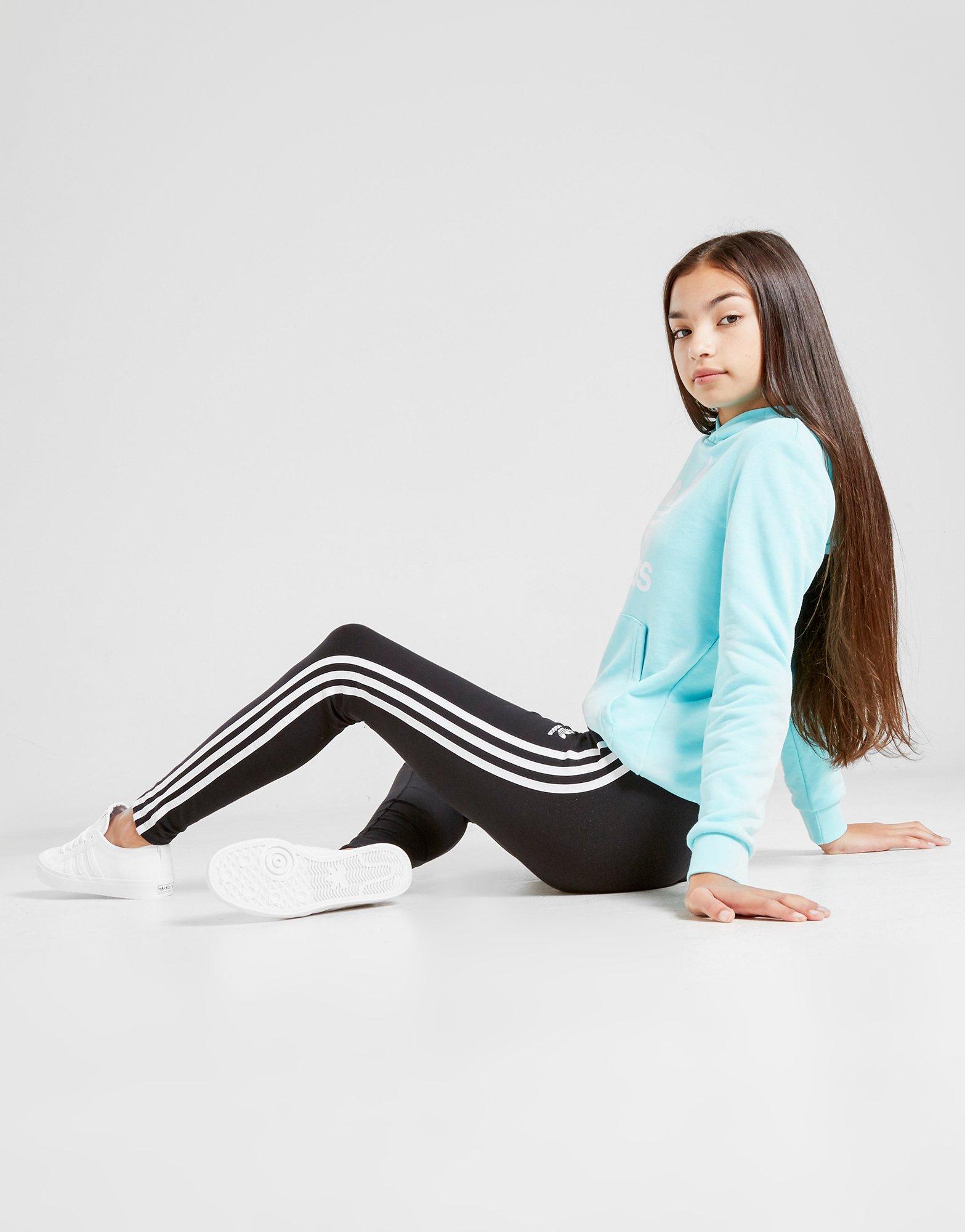 Black adidas Originals Girls' 3-Stripes Leggings Junior - JD Sports Global