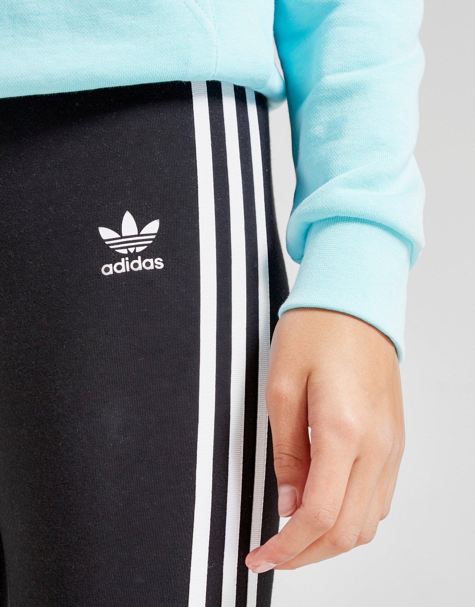 Black adidas Originals Girls' 3-Stripes Leggings Junior - JD Sports Global