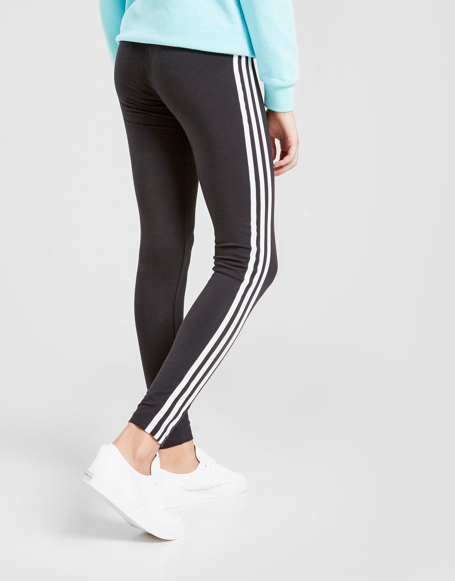 adidas originals 3 stripe leggings grey