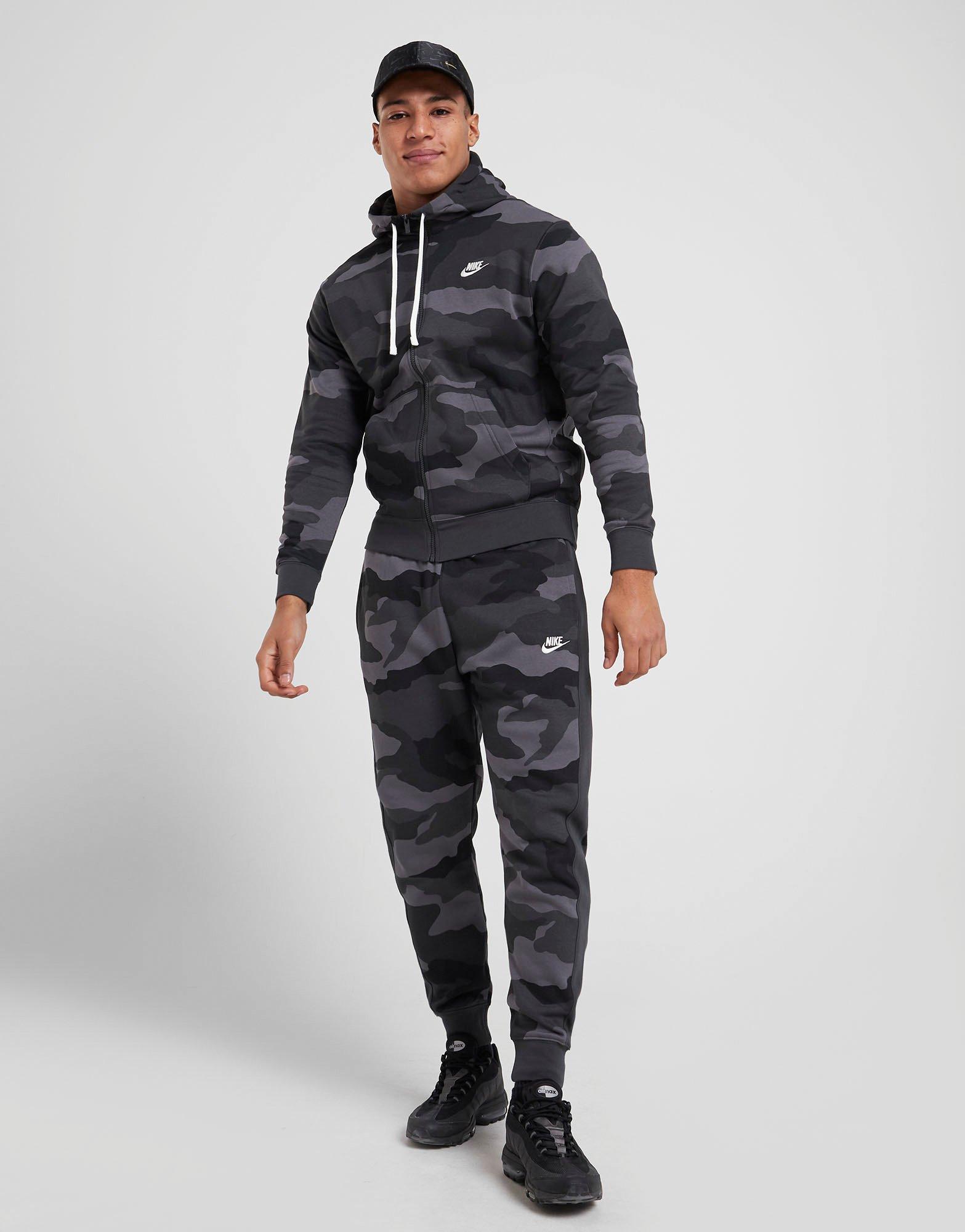 nike camouflage zip hoodie