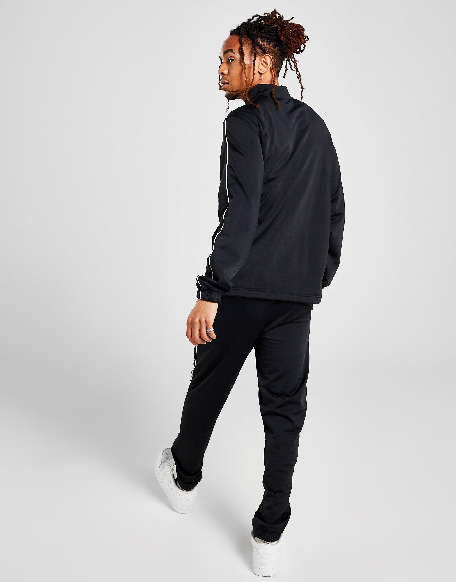 nike poly tracksuit black