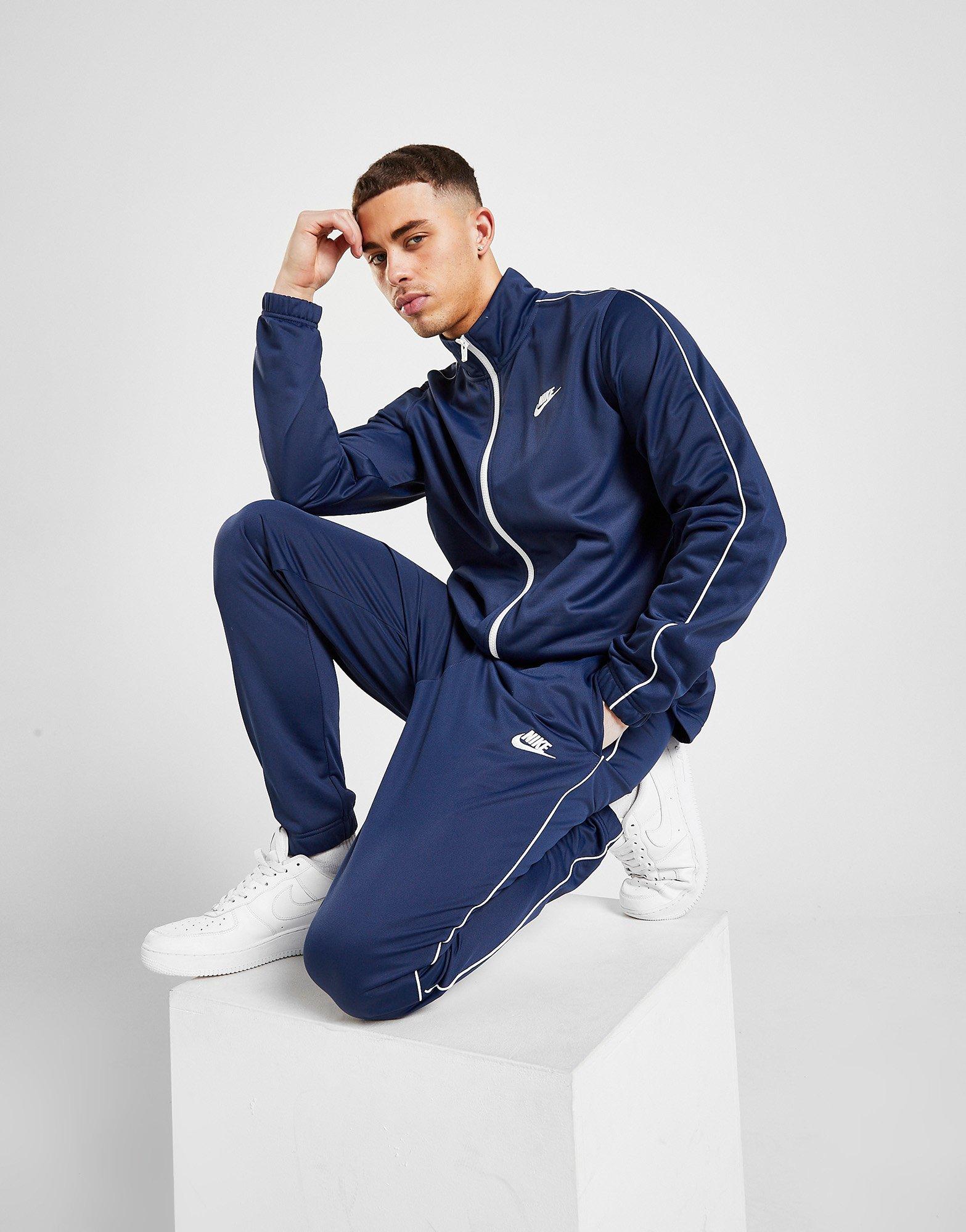 dark blue nike tracksuit