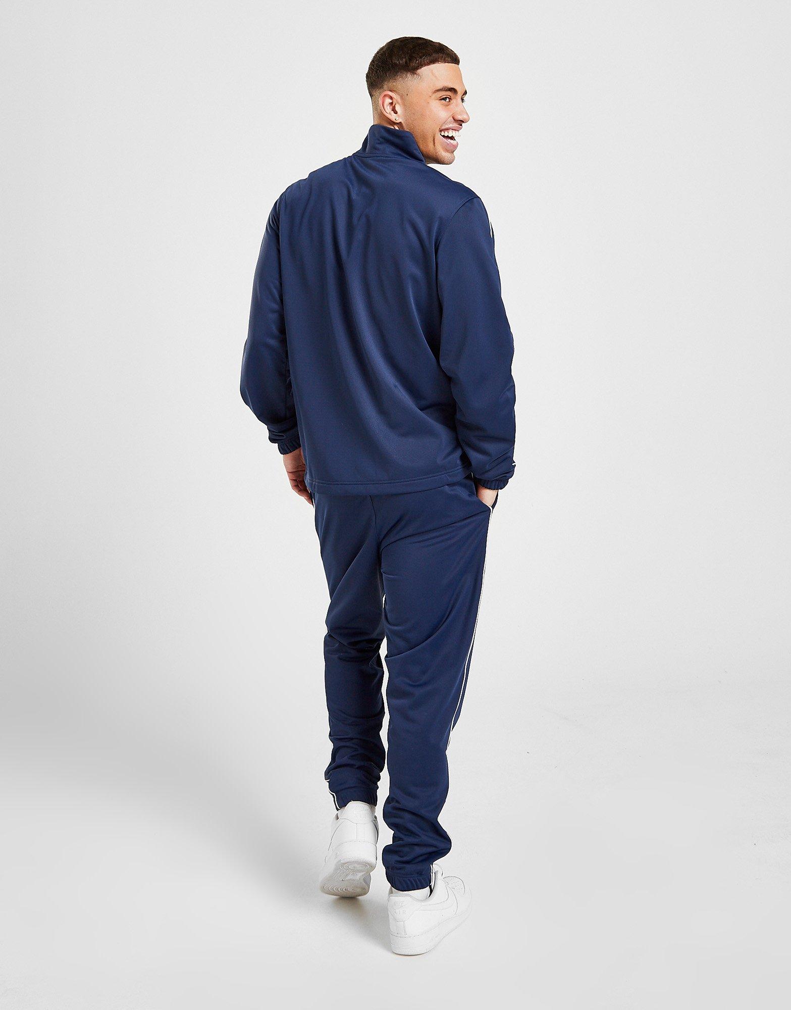 blue nike poly tracksuit