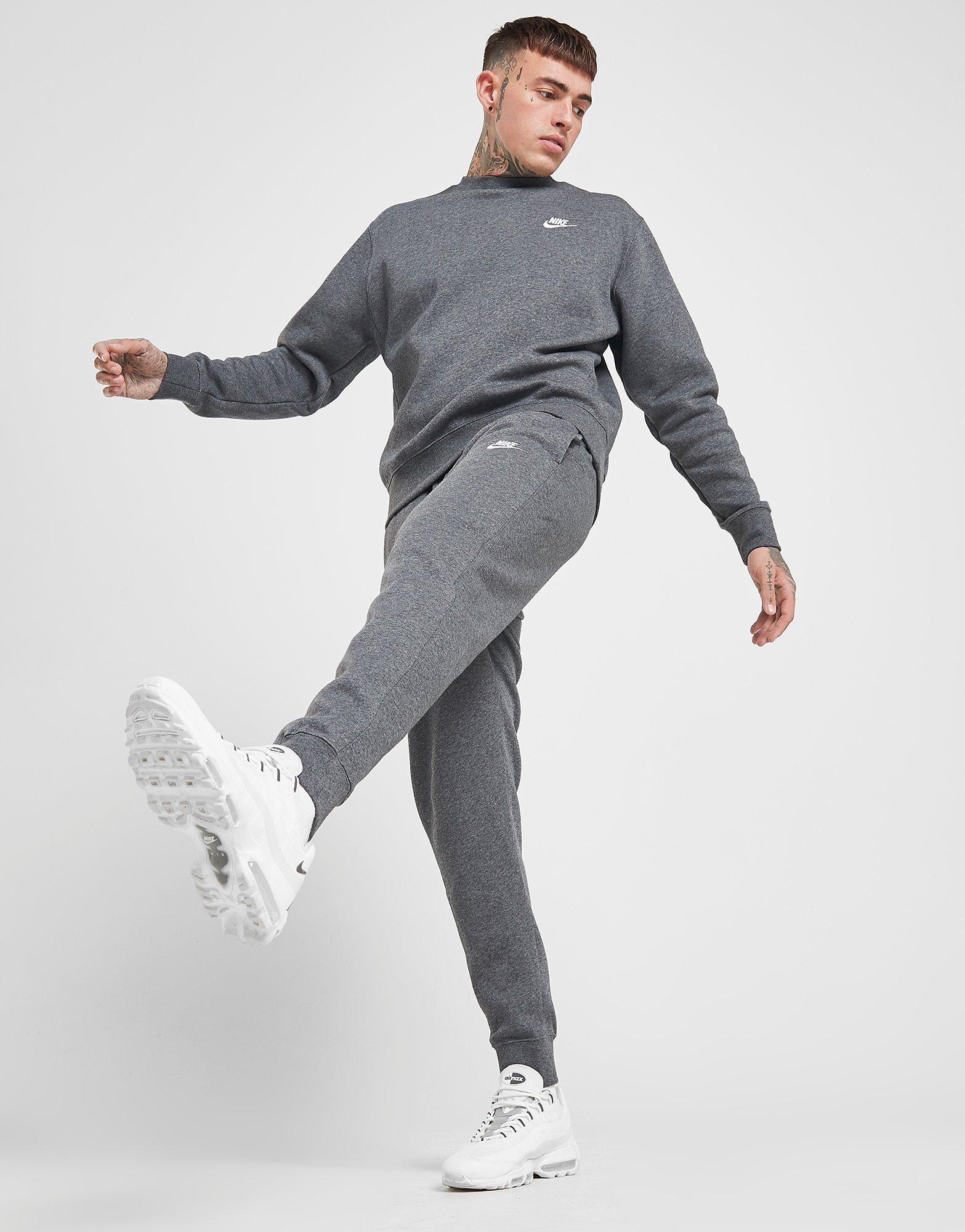 nike foundation fleece pants grey