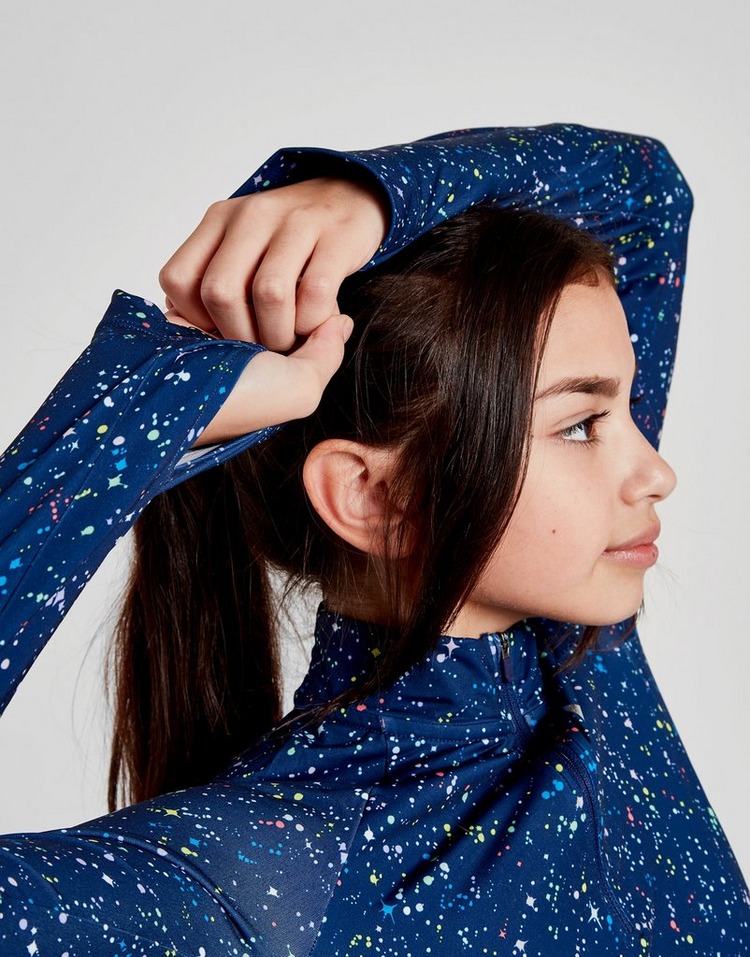 Nike Girls' All Over Print Shine 1/2 Zip Top Junior