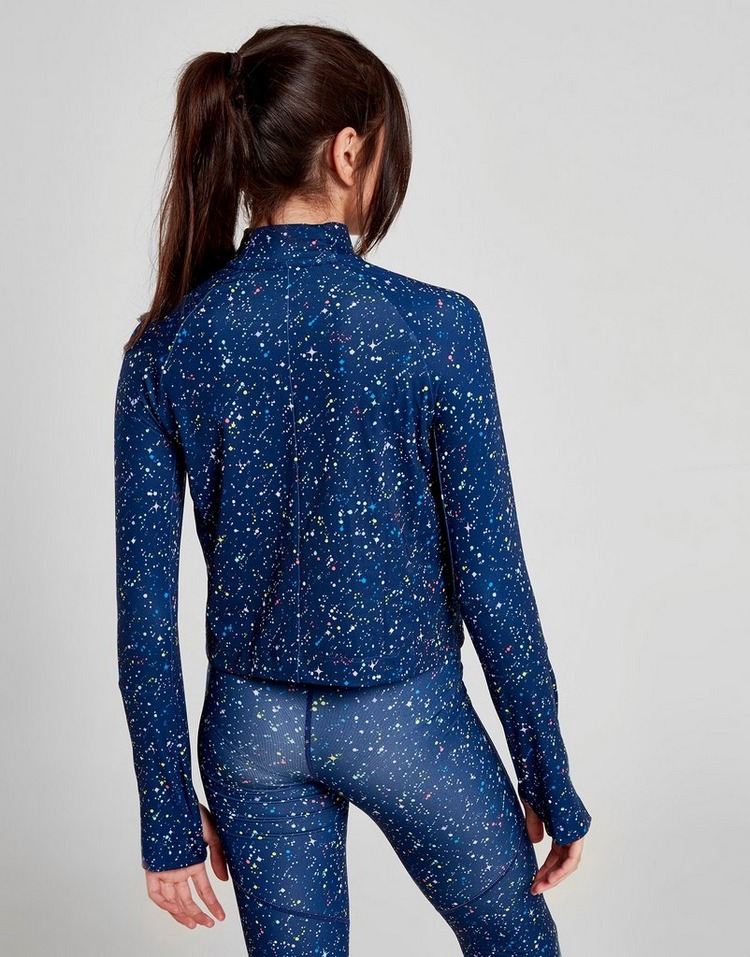 Nike Girls' All Over Print Shine 1/2 Zip Top Junior