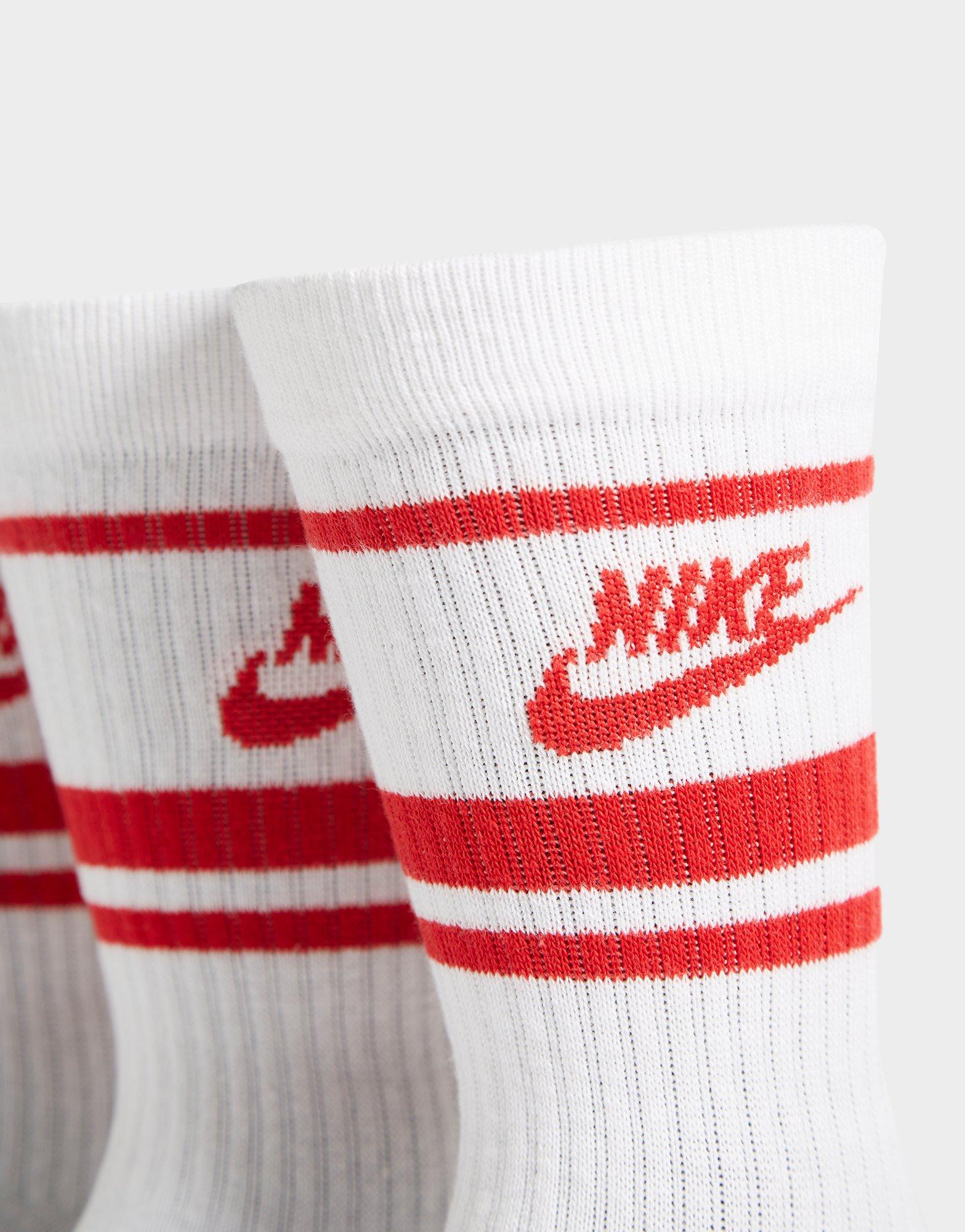 red nike crew socks