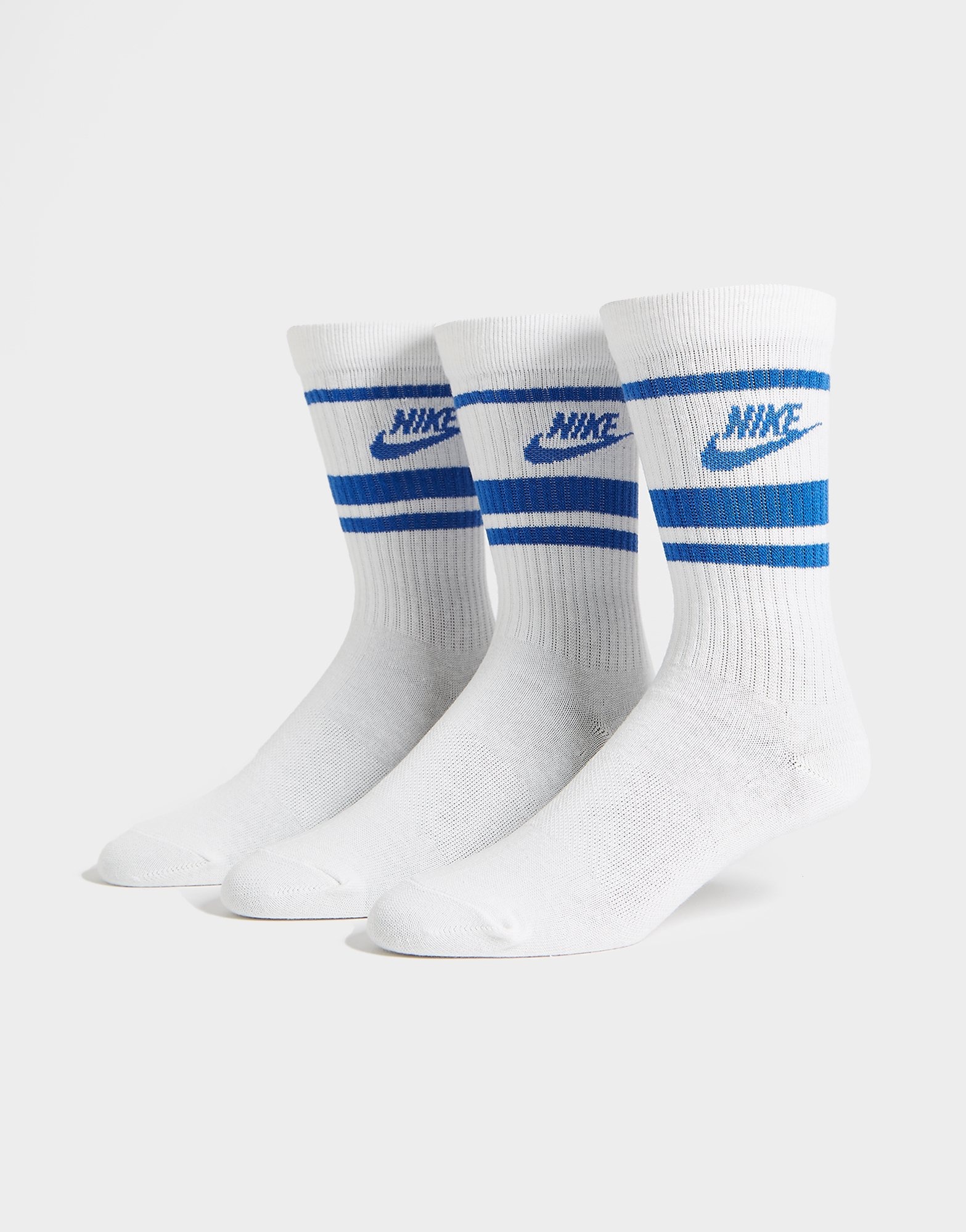 White Nike 3 Pack Essential Crew Socks - JD Sports