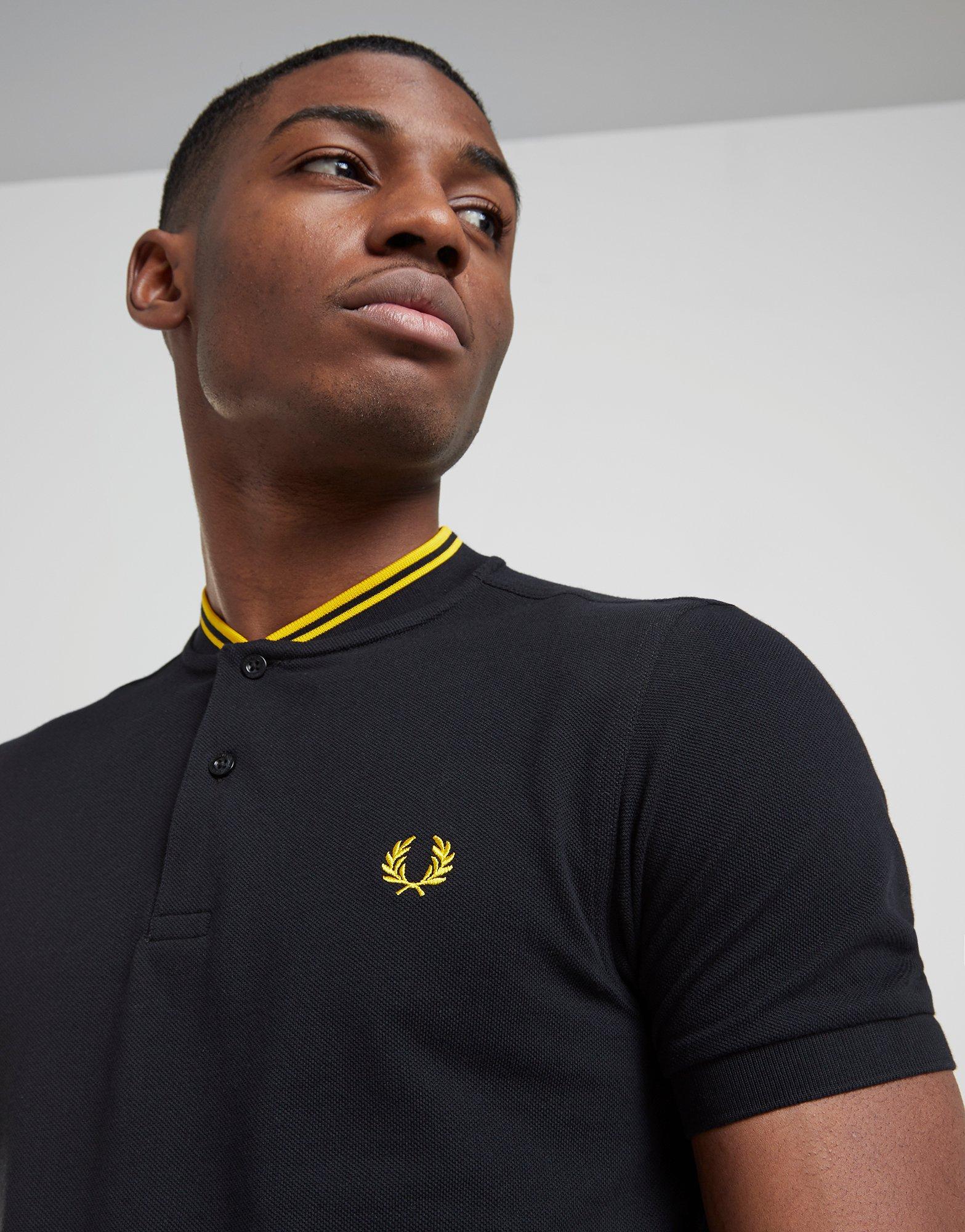 fred perry bomber collar polo
