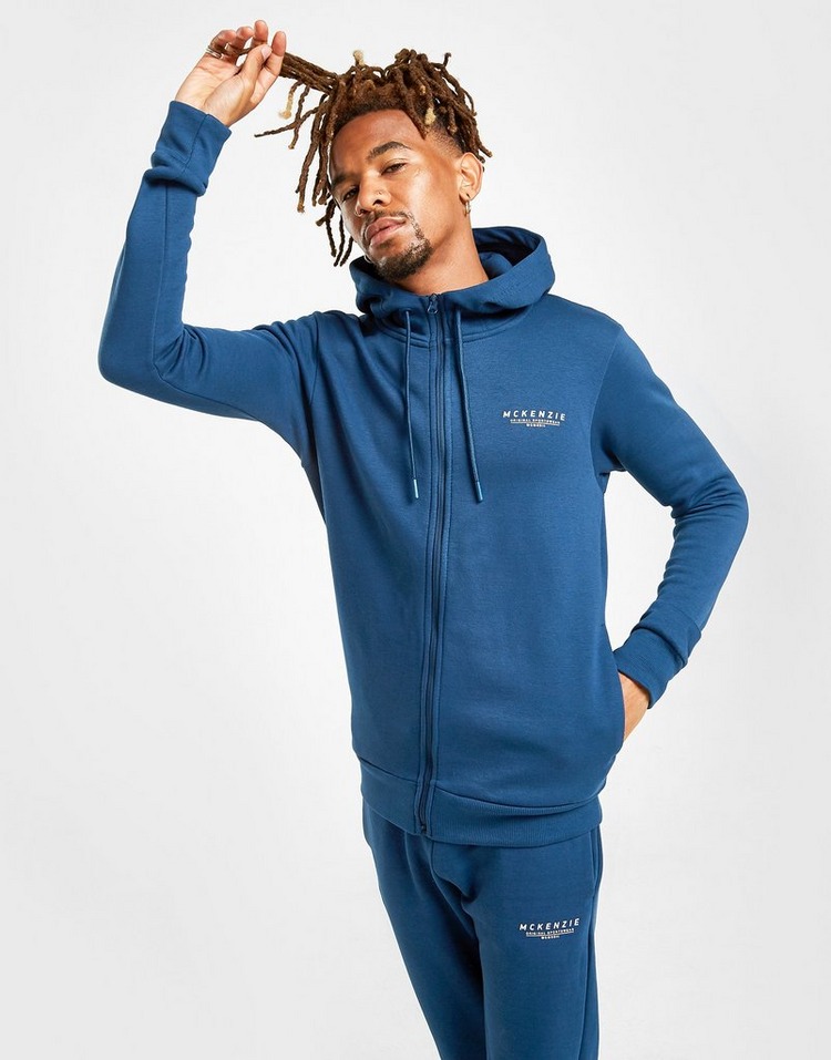 Buy Blue McKenzie Essential Zip Through Hoodie Men's | JD Sports | JD ...