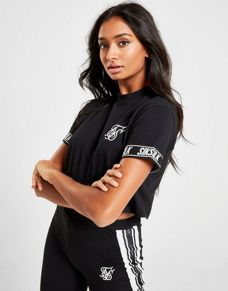 SikSilk Short Sleeve Cuff Logo T-Shirt