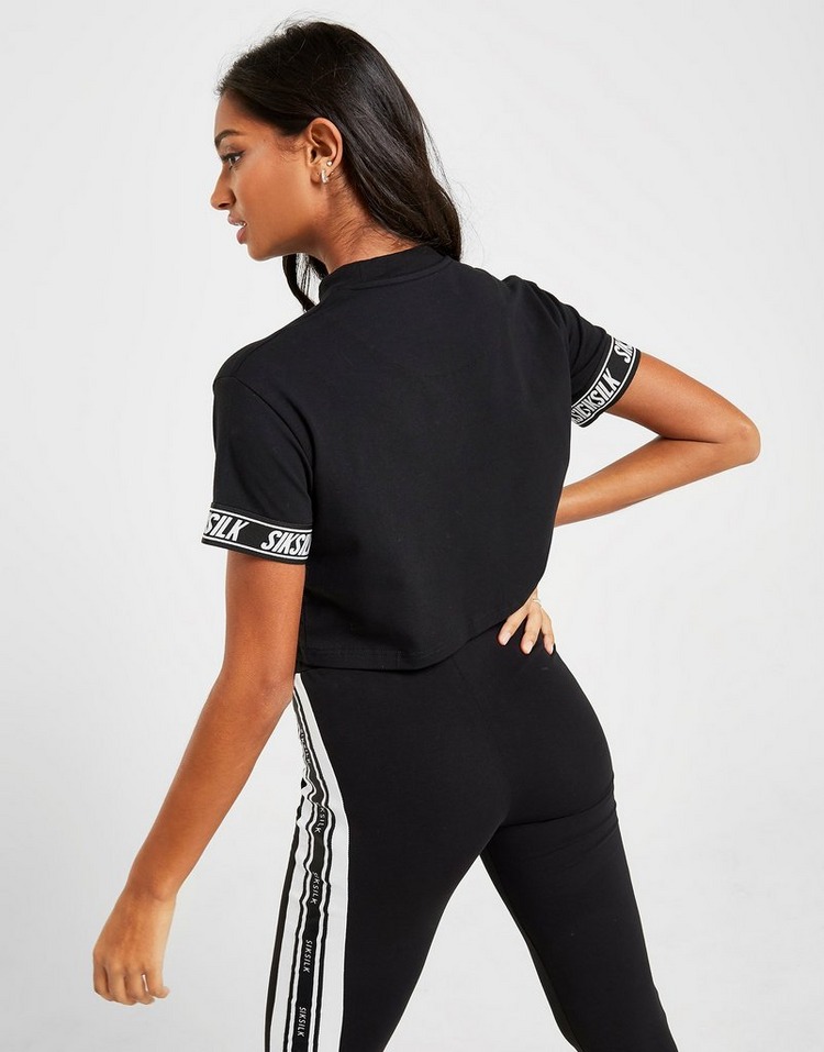 SikSilk Short Sleeve Cuff Logo T-Shirt