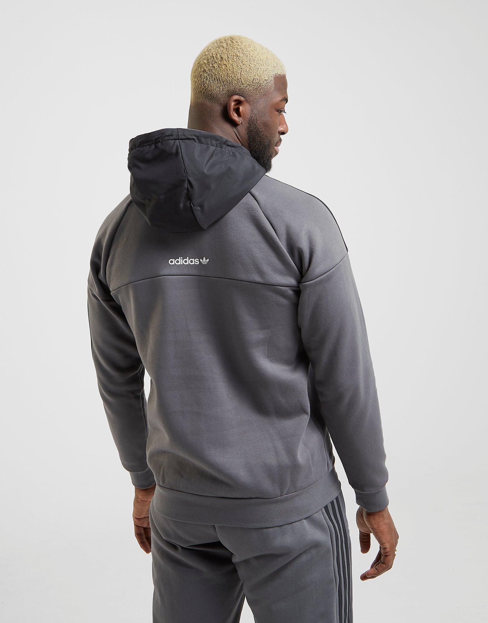 adidas originals grey zip hoodie