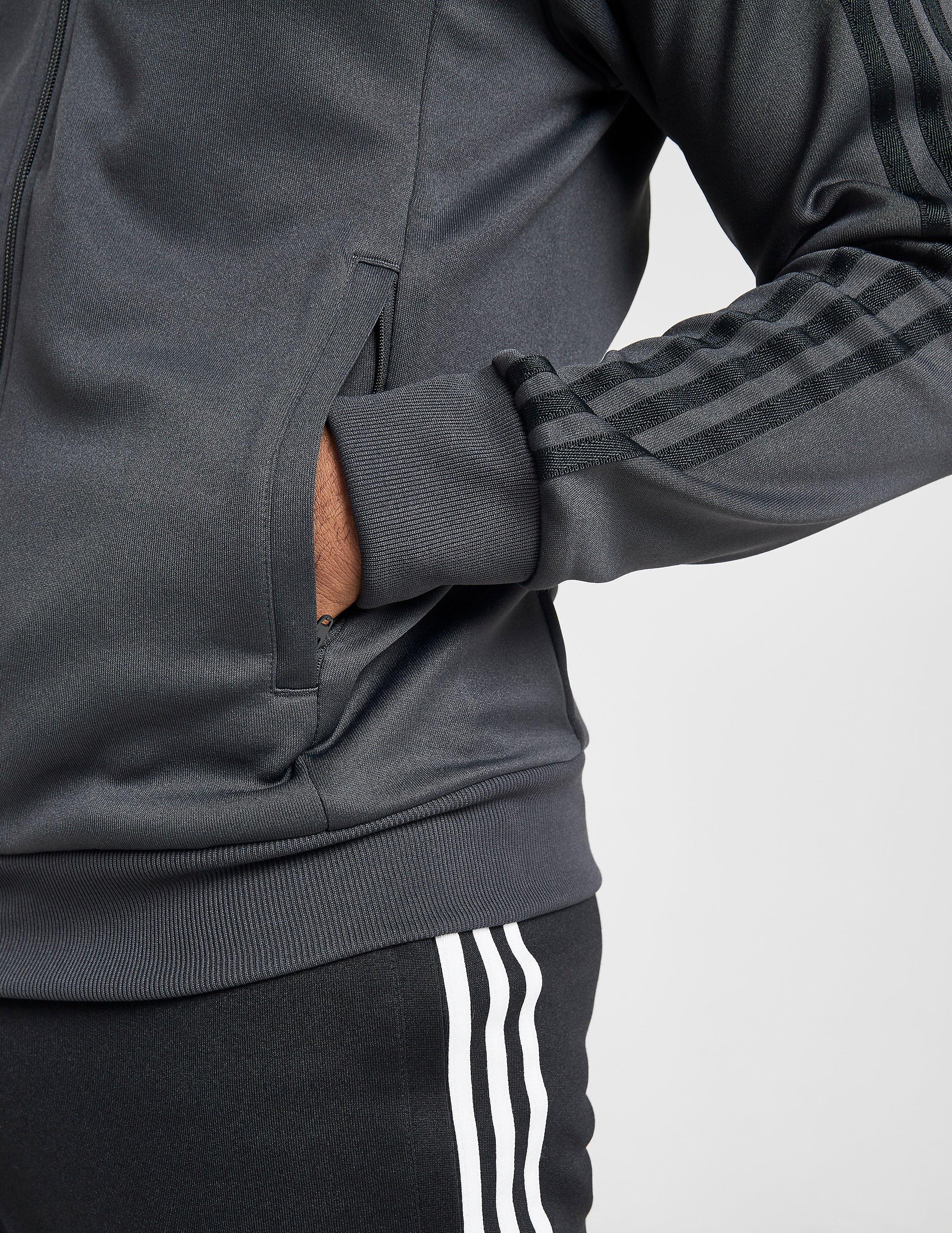 adidas track top grey
