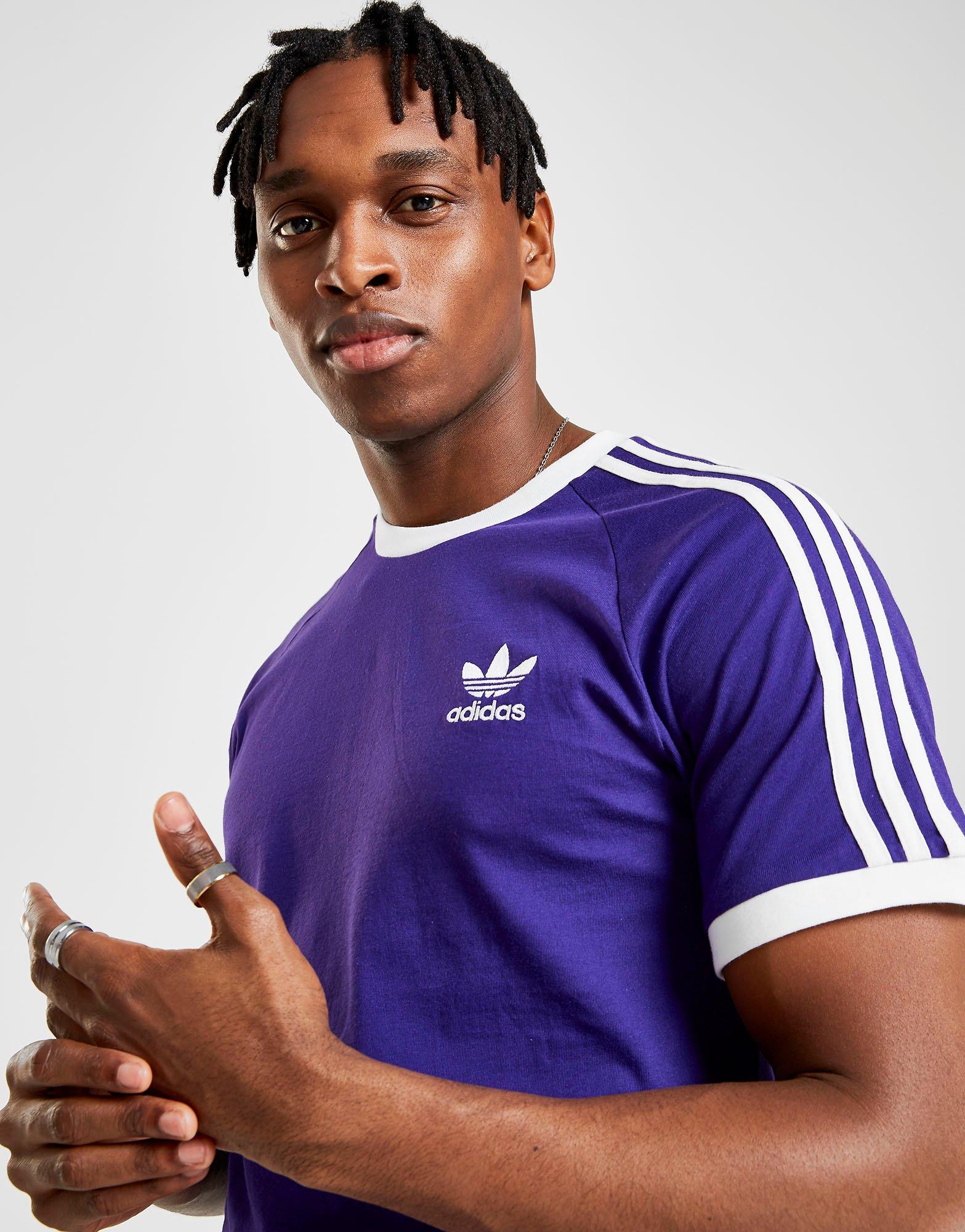 purple adidas shirt mens