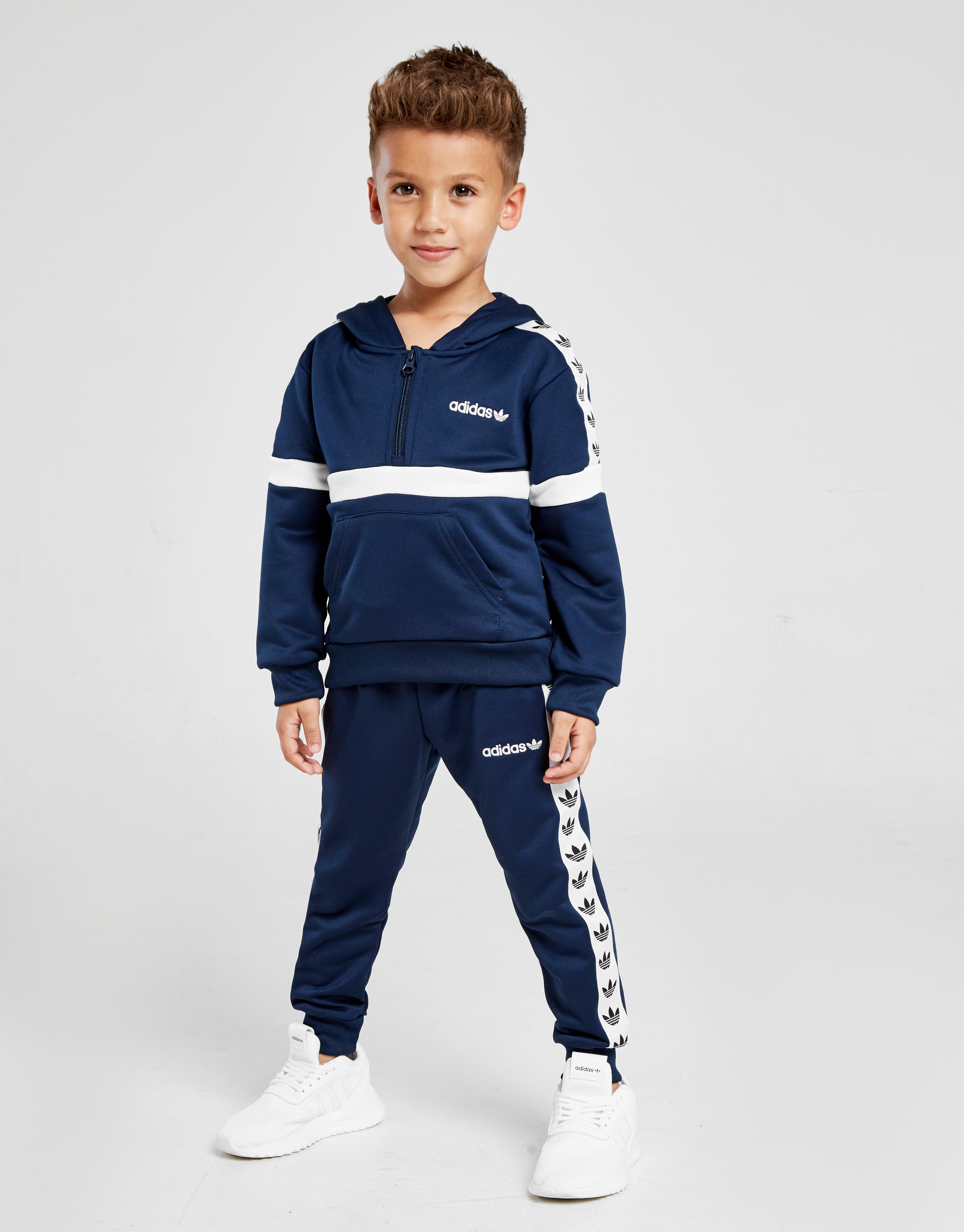 blue adidas tracksuit kids