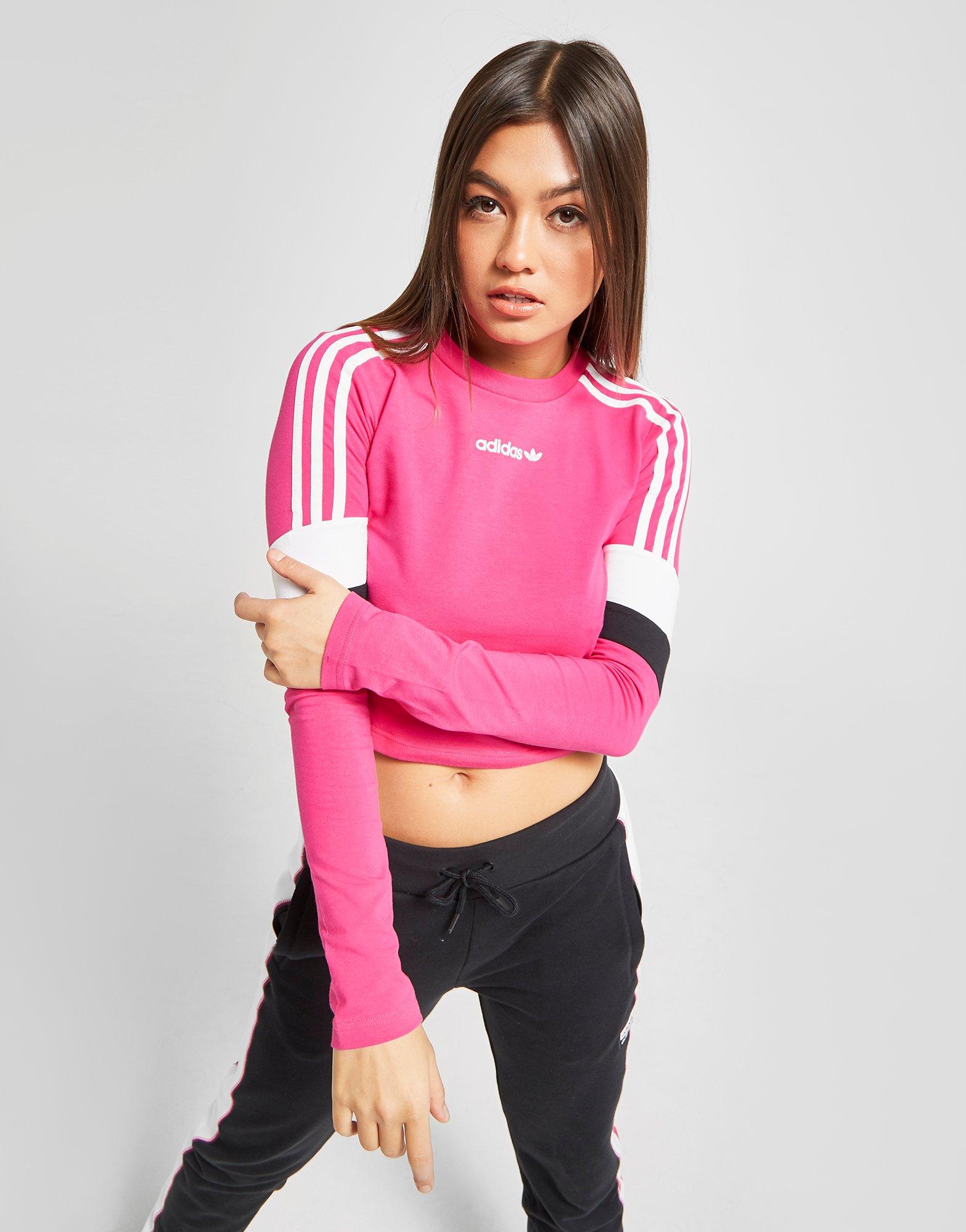 adidas originals long sleeve crop top