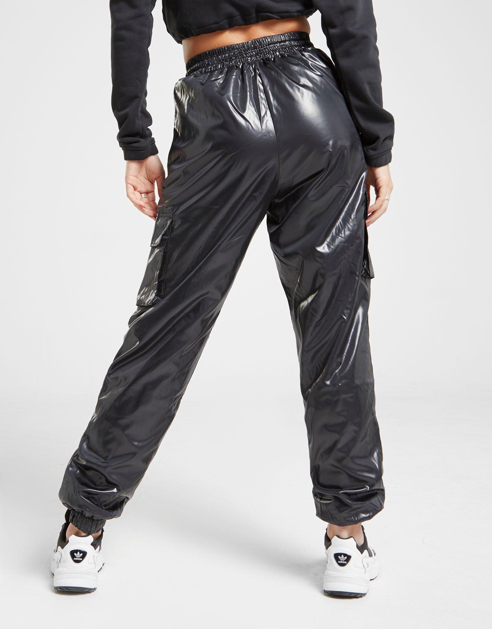 shiny adidas track pants