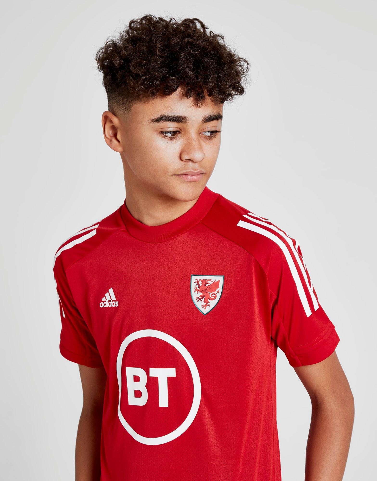 red adidas training top