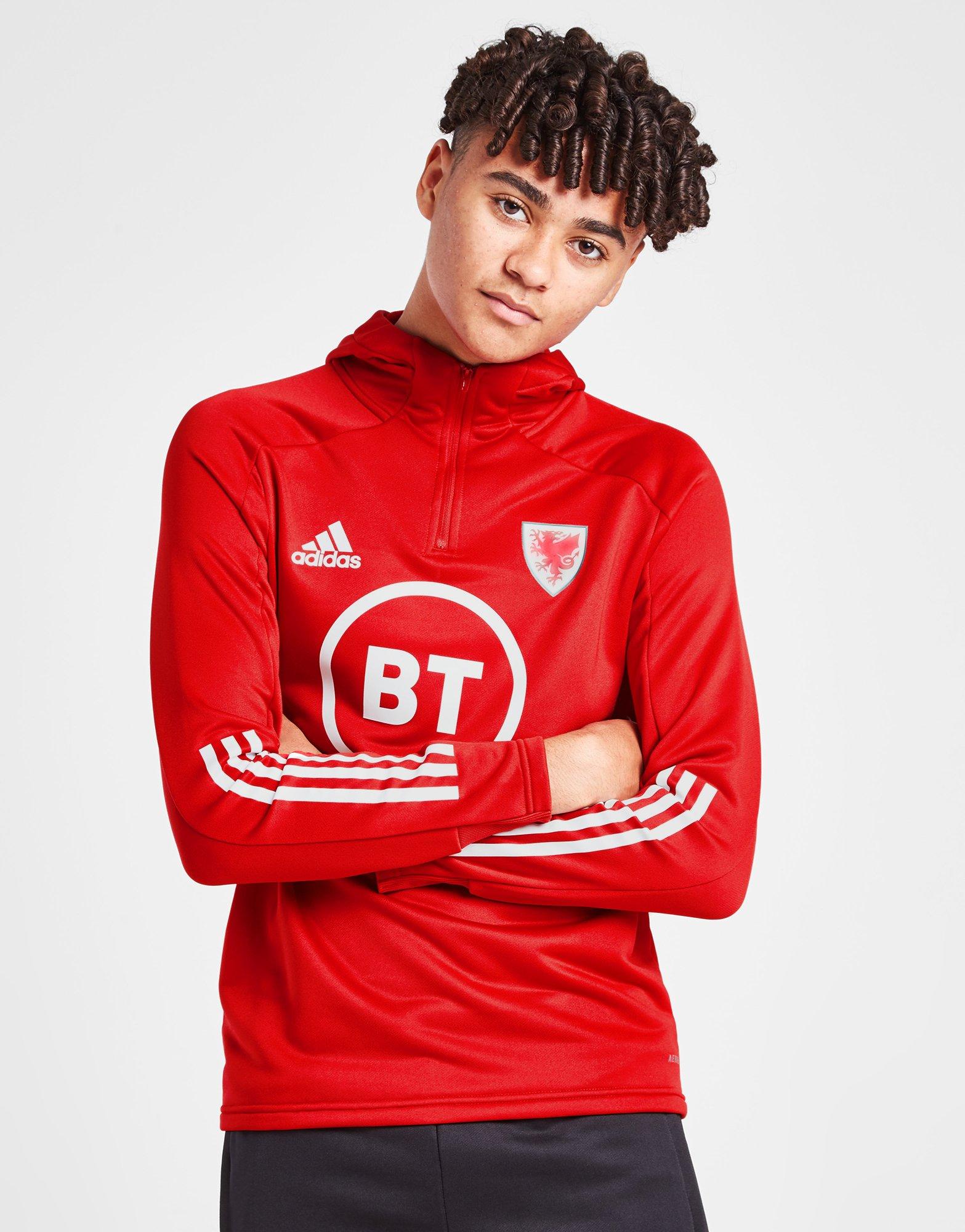 red adidas hoodie junior