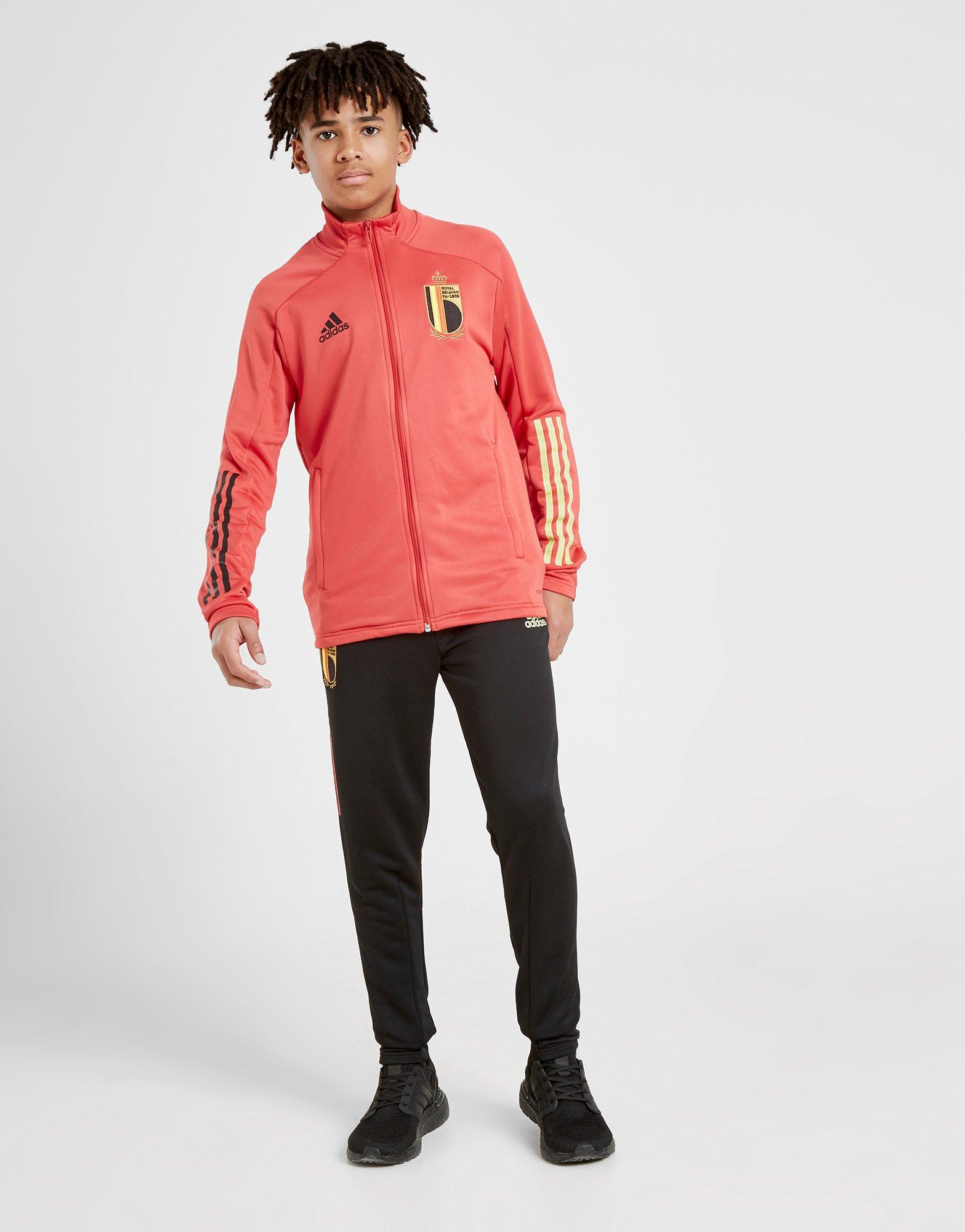 red adidas tracksuit junior