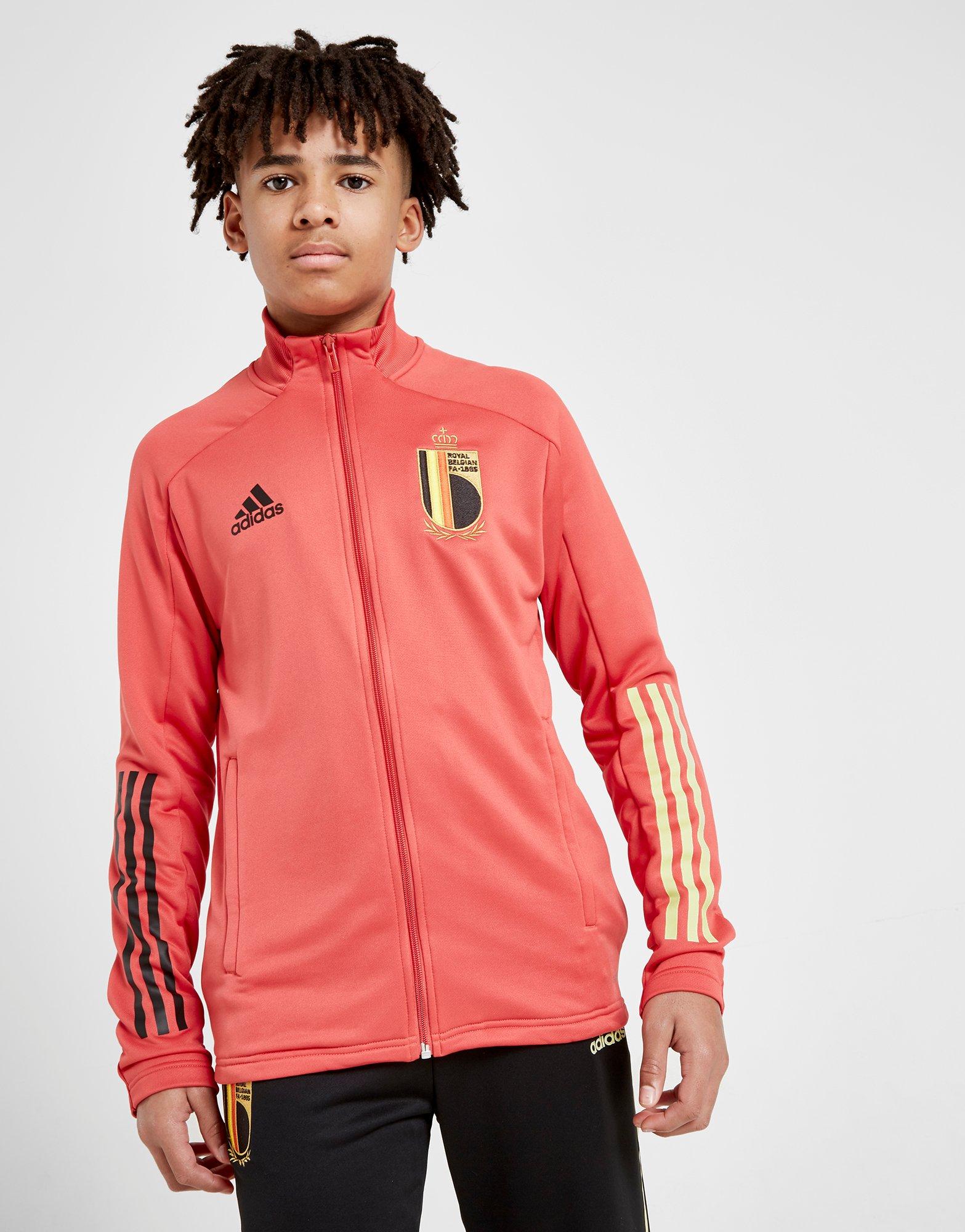 junior red adidas tracksuit