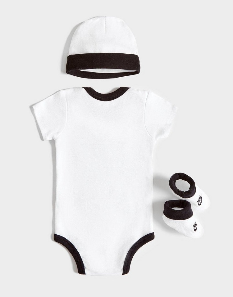 White Nike 3 Piece Futura Logo Babygrow Set Infant | JD Sports UK