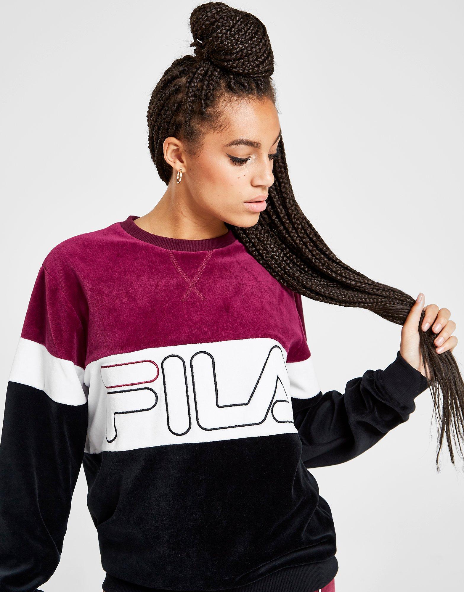 fila panel logo crew sweatshirt