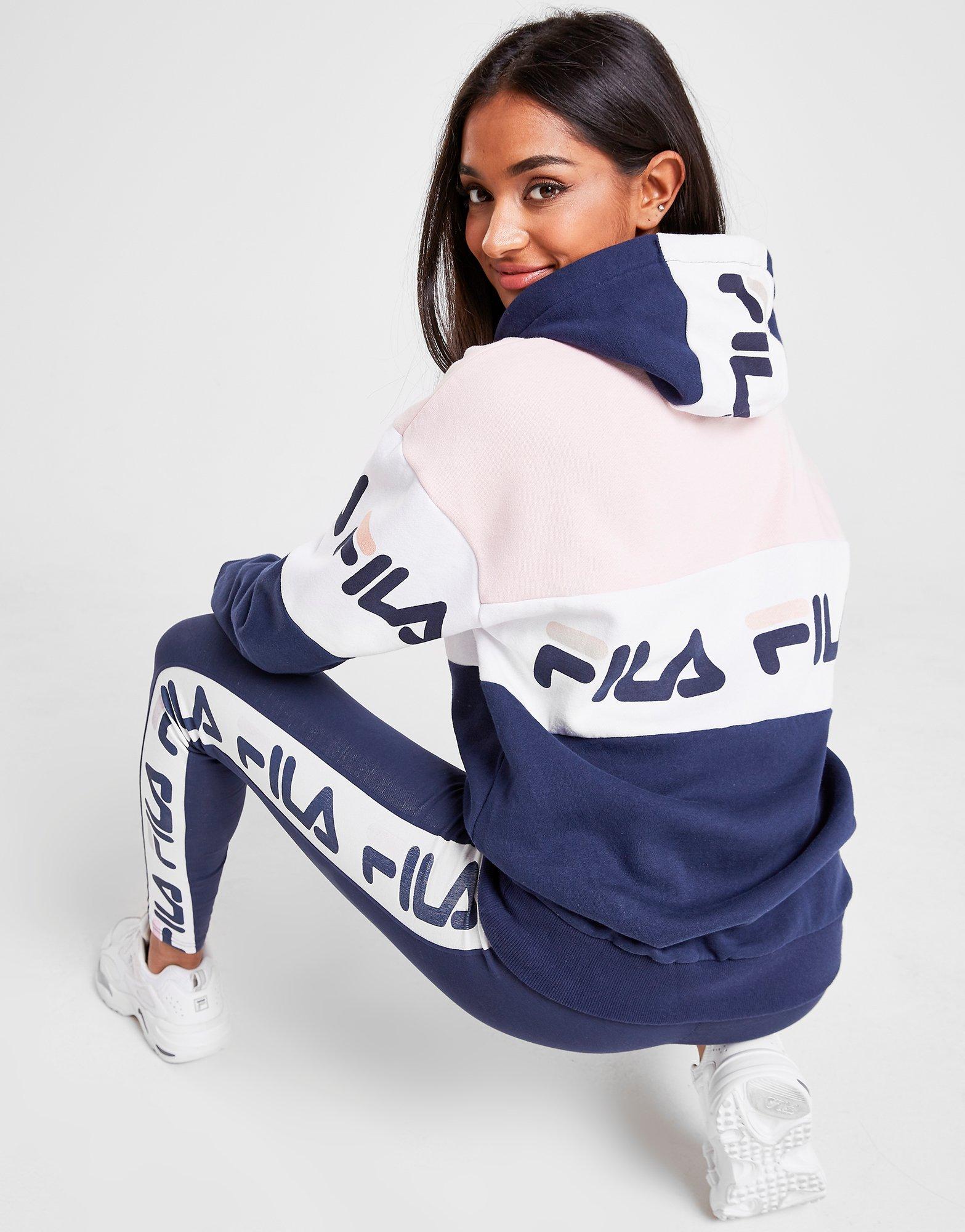 fila panel logo boyfriend hoodie