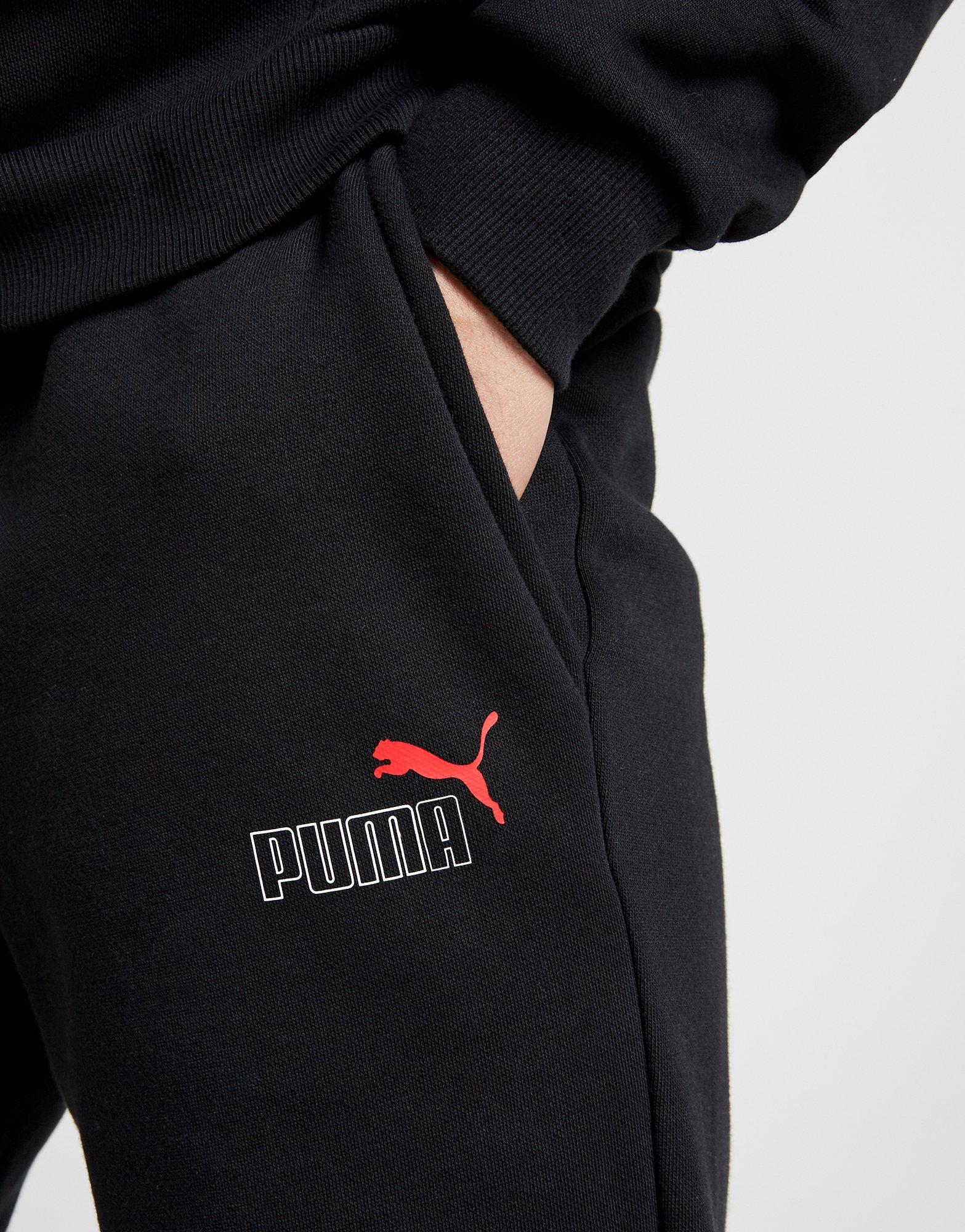 black and red puma tracksuit