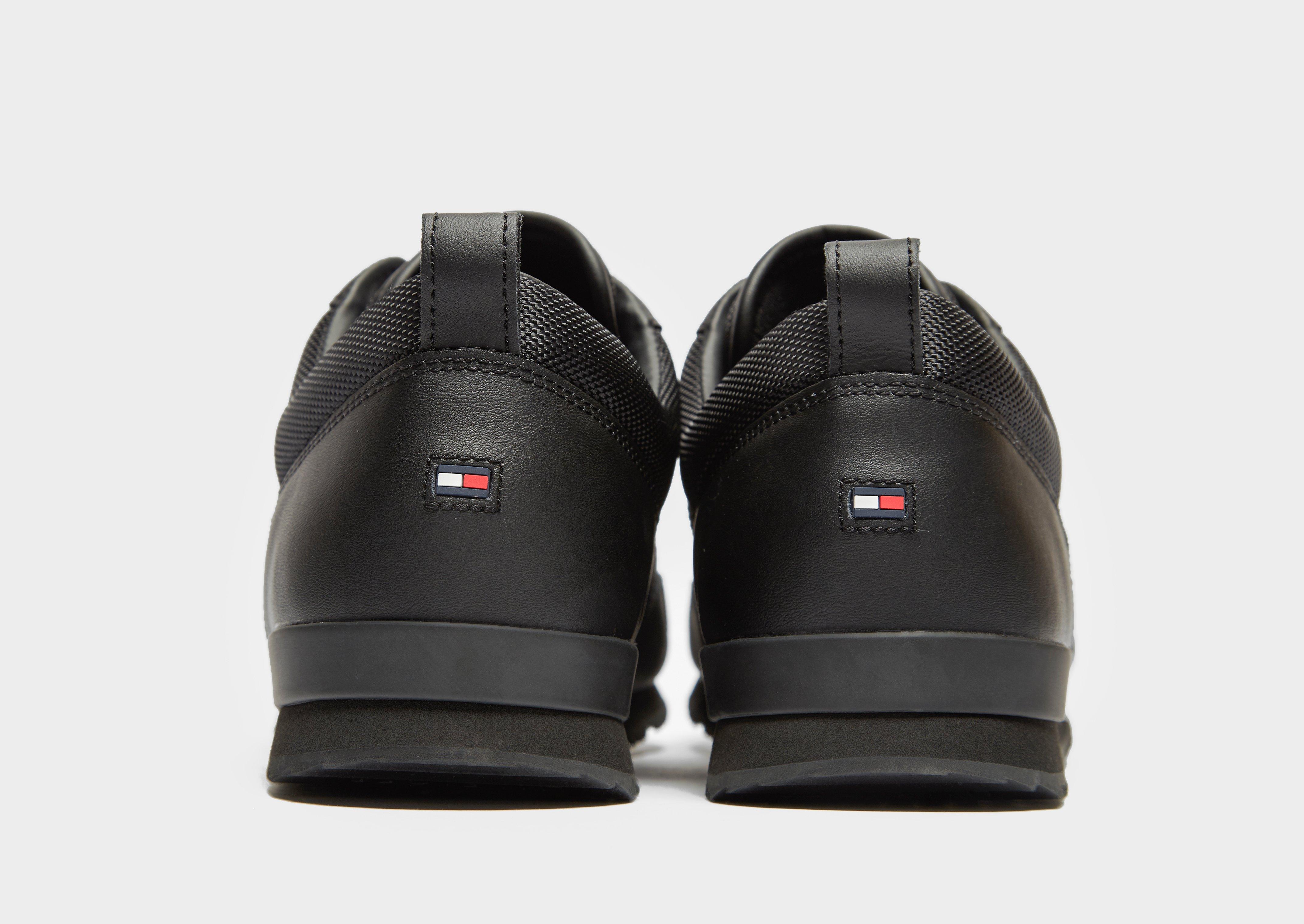 tommy hilfiger iconic leather trainers black