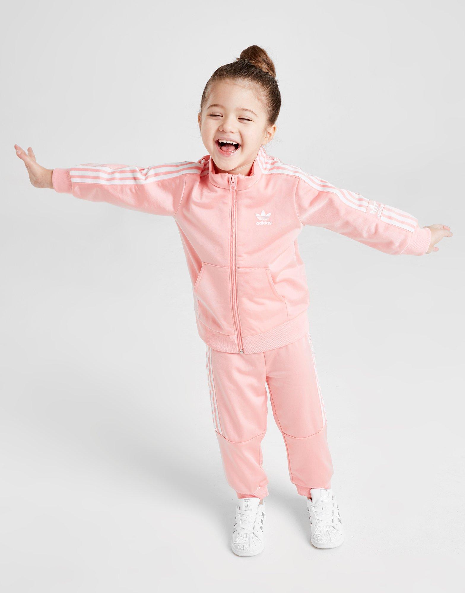 baby girl pink adidas tracksuit