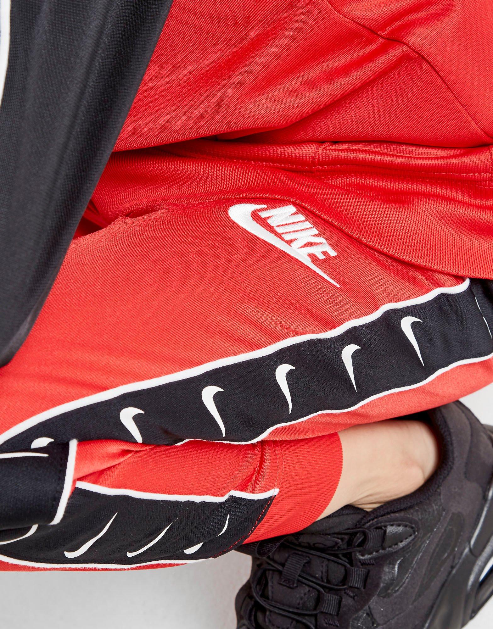 nike tape tracksuit red