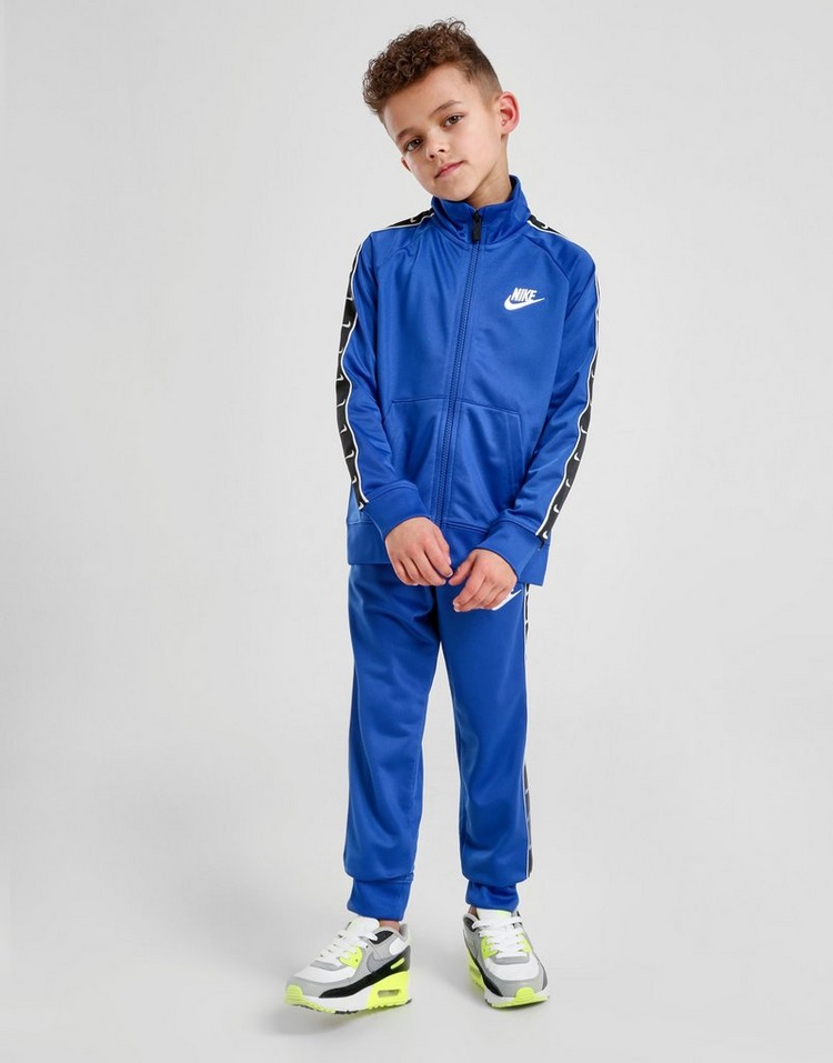 Buy Blue Nike Swoosh Tape Tracksuit Children | JD Sports | JD Sports ...