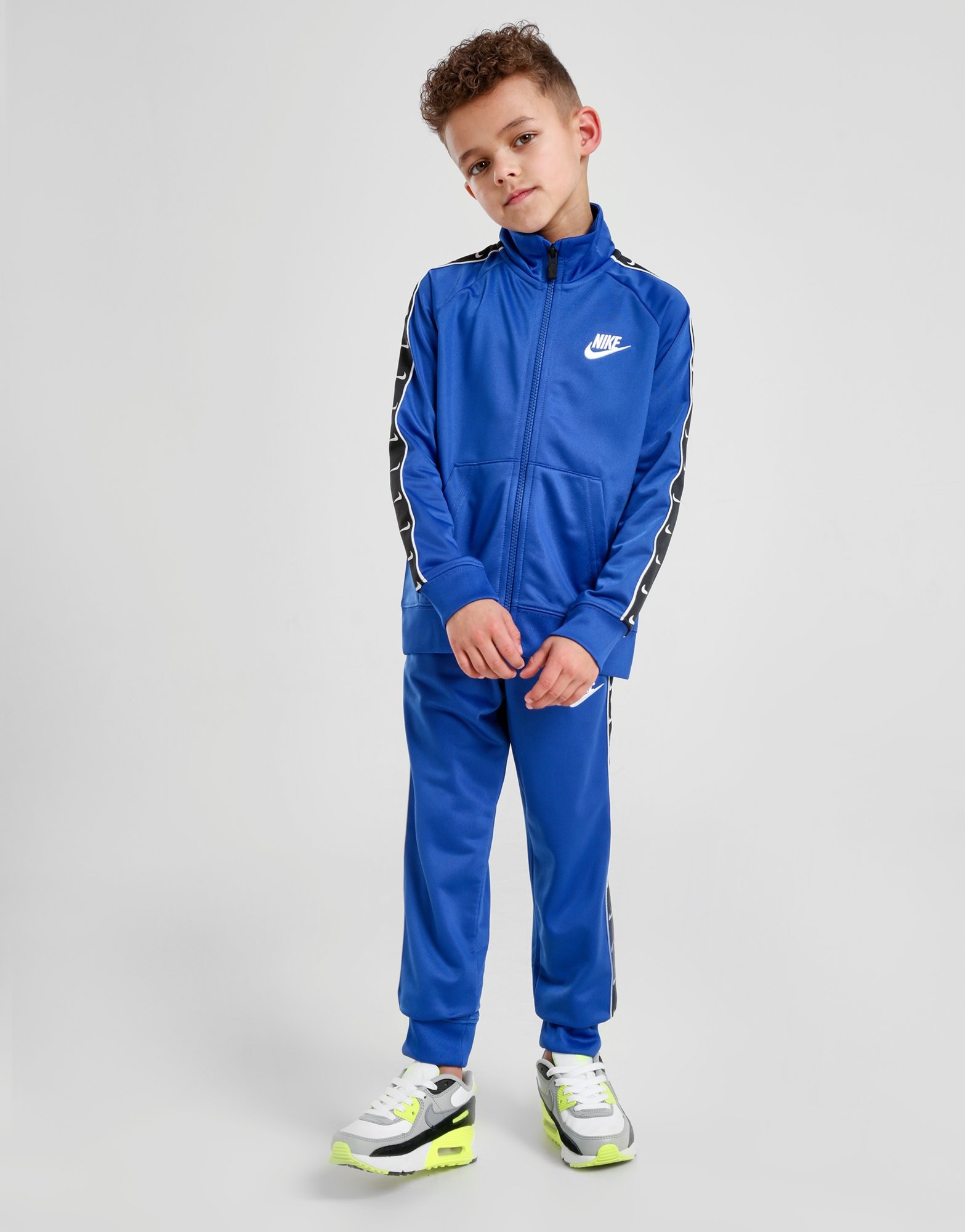 Buy Blue Nike Swoosh Tape Tracksuit Children JD Sports JD Sports
