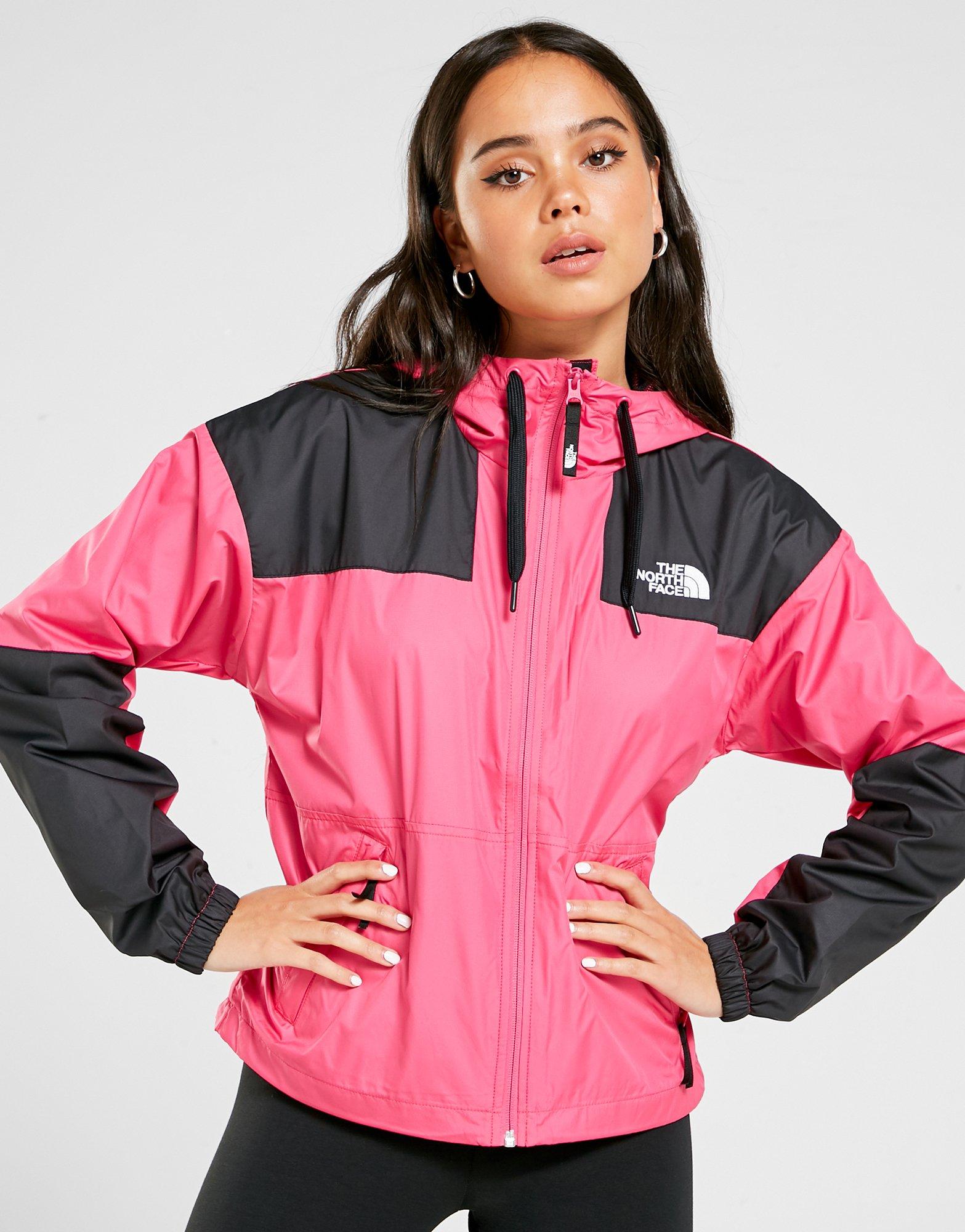 north face windbreaker pink