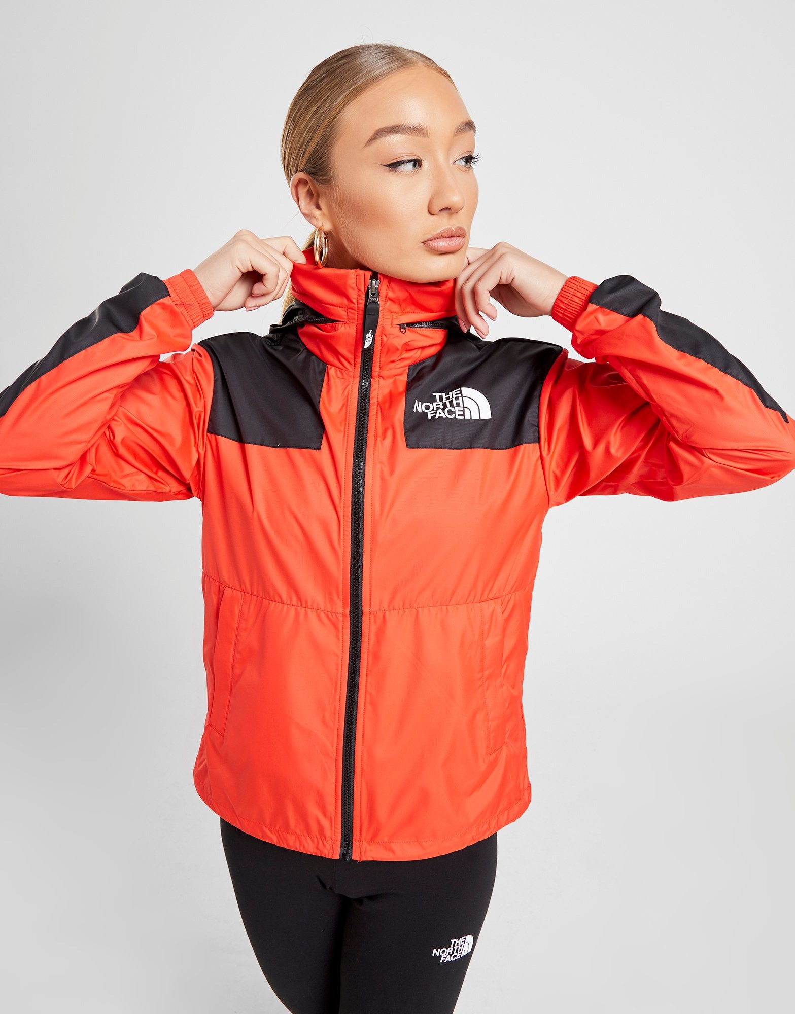 Red The North Face Packable Panel Wind Jacket Women S Jd Sports