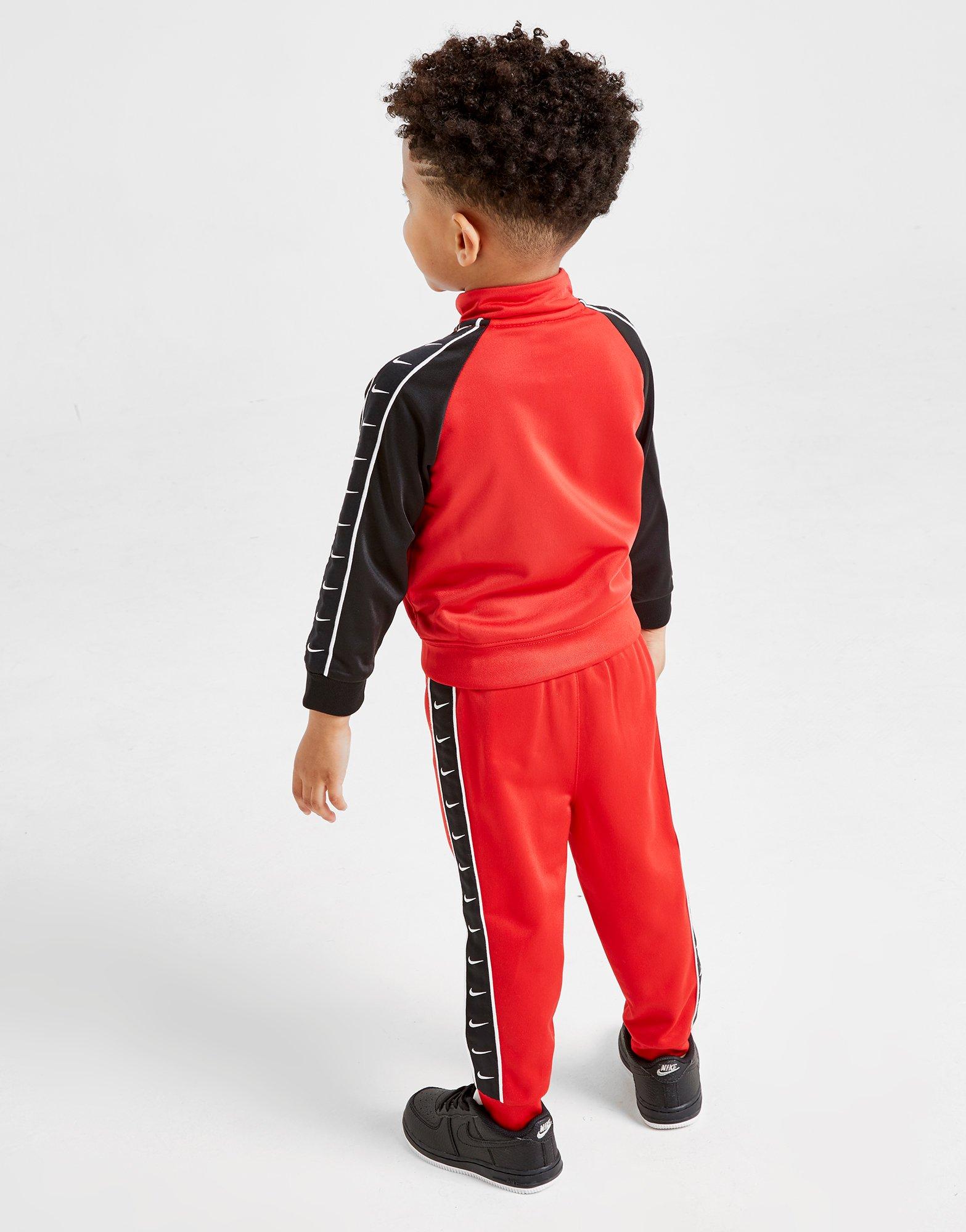 nike swoosh tape tracksuit infant