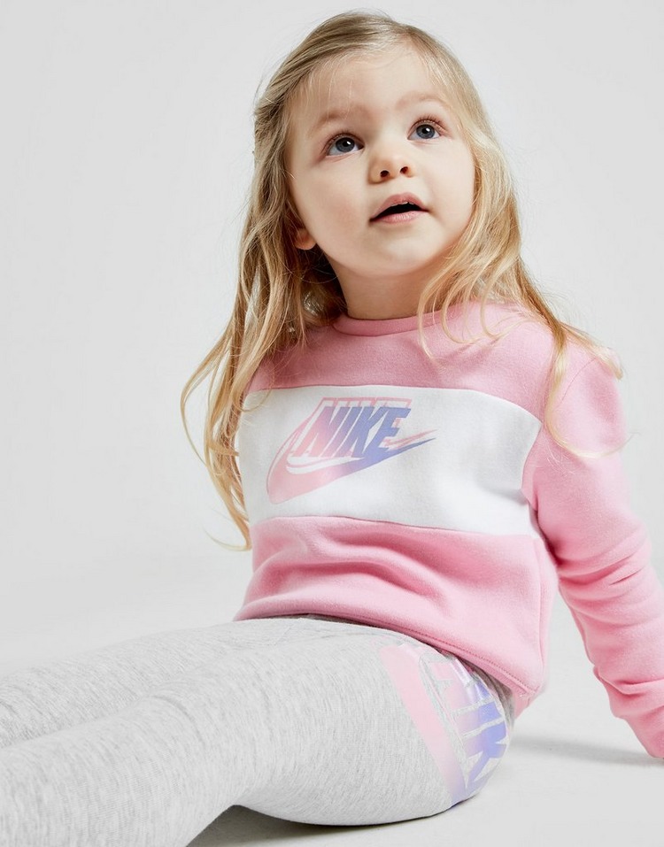 Koop Roze Nike Girls' Colour Block Crew Tracksuit Infant JD Sports