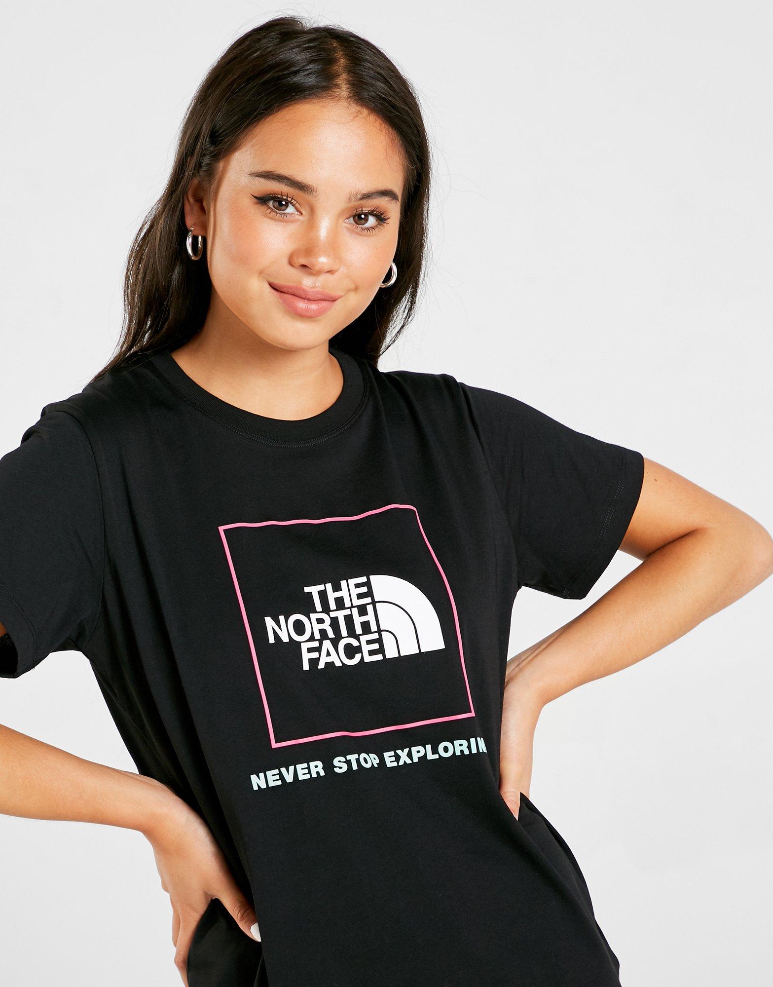 womens black north face t shirt